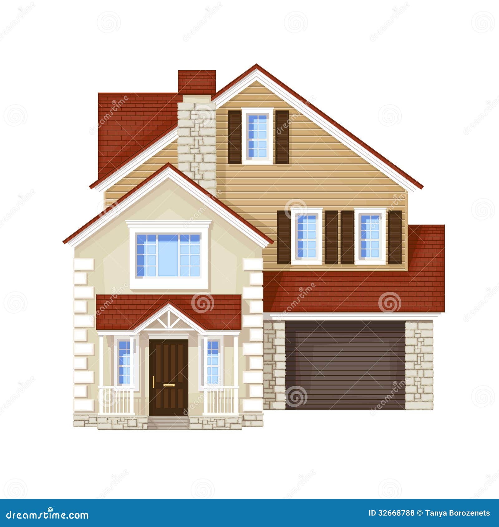 Single family house stock vector. Illustration of icon 