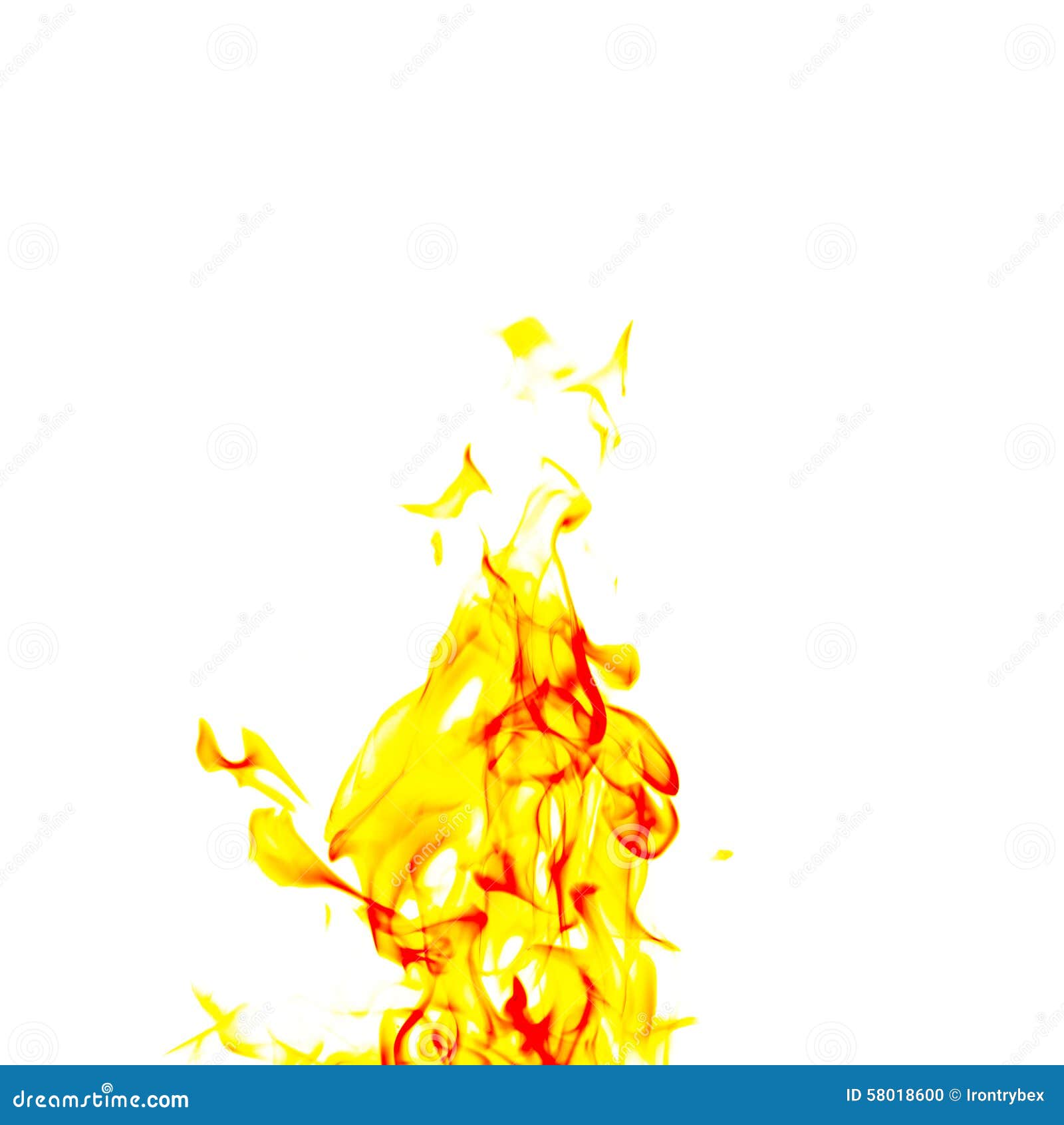 Single Flame White Background