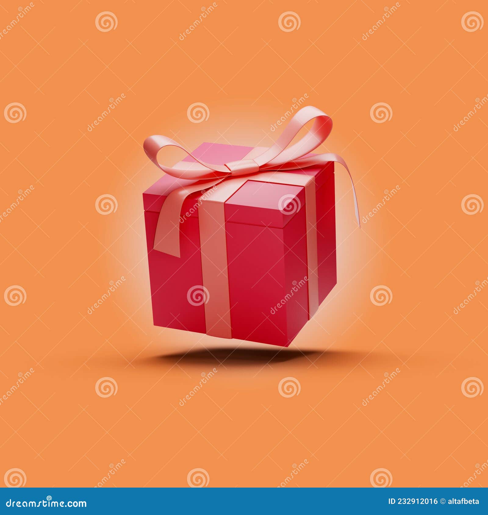 Single Gift Box in 3d Design Stock Photo Illustration of isolated