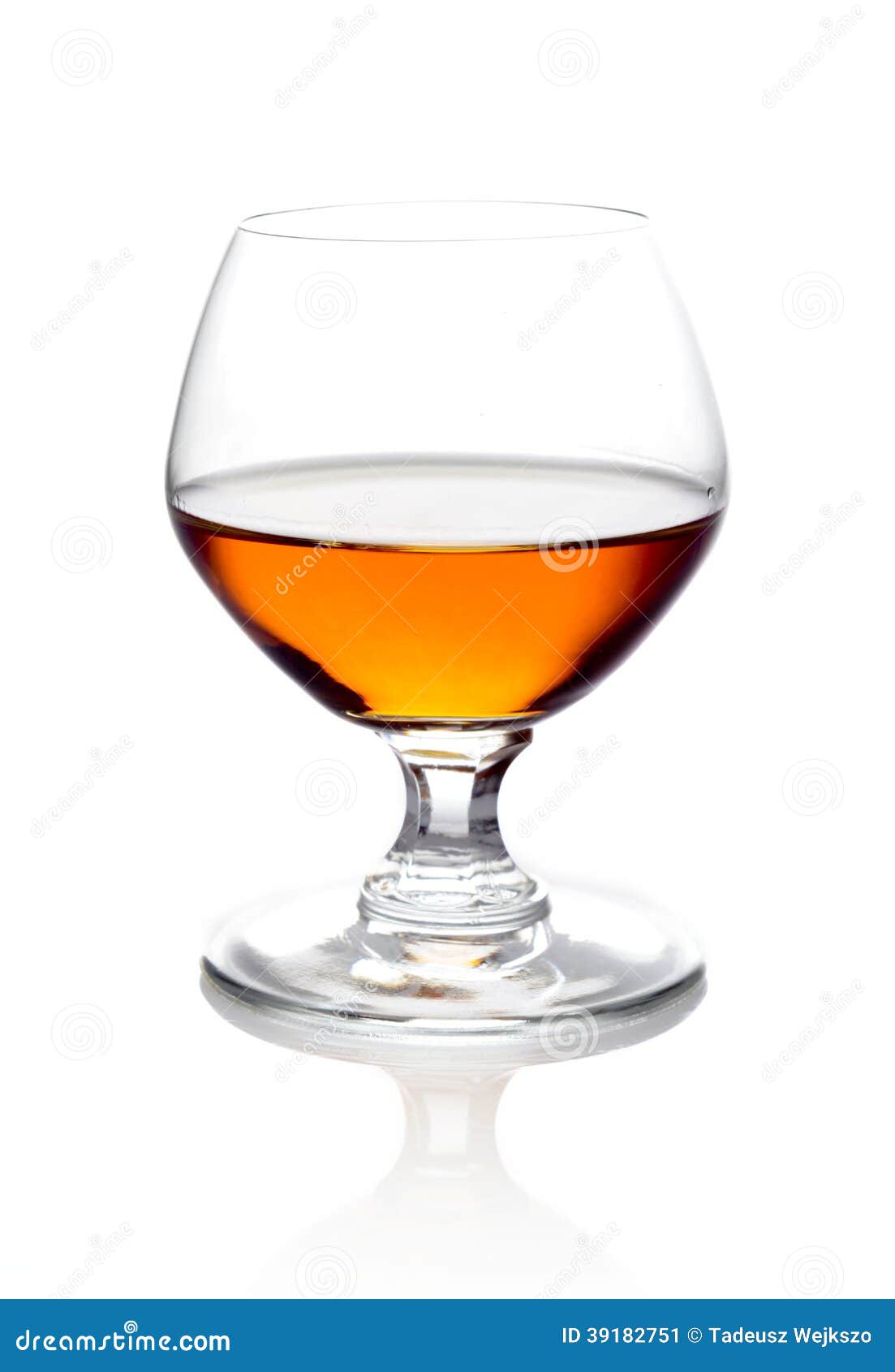 Single Glass of Cognac Isolated on White Stock Image Image of whiskey