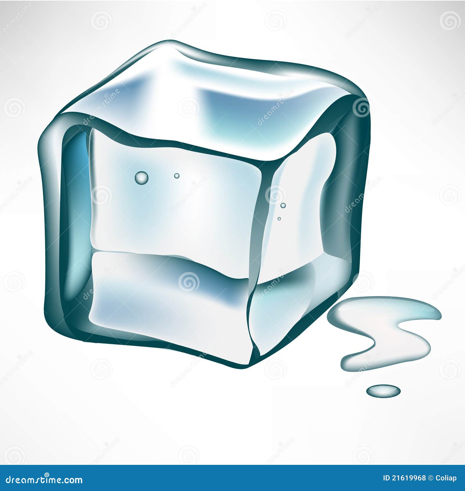 Single ice cube stock vector. Illustration of liquor 21619968