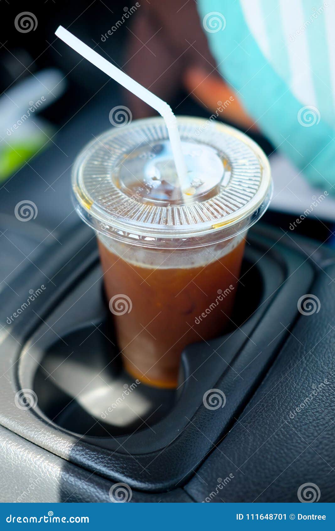 Iced Coffee Cup Inside the Car Stock Image Image of espresso, fast