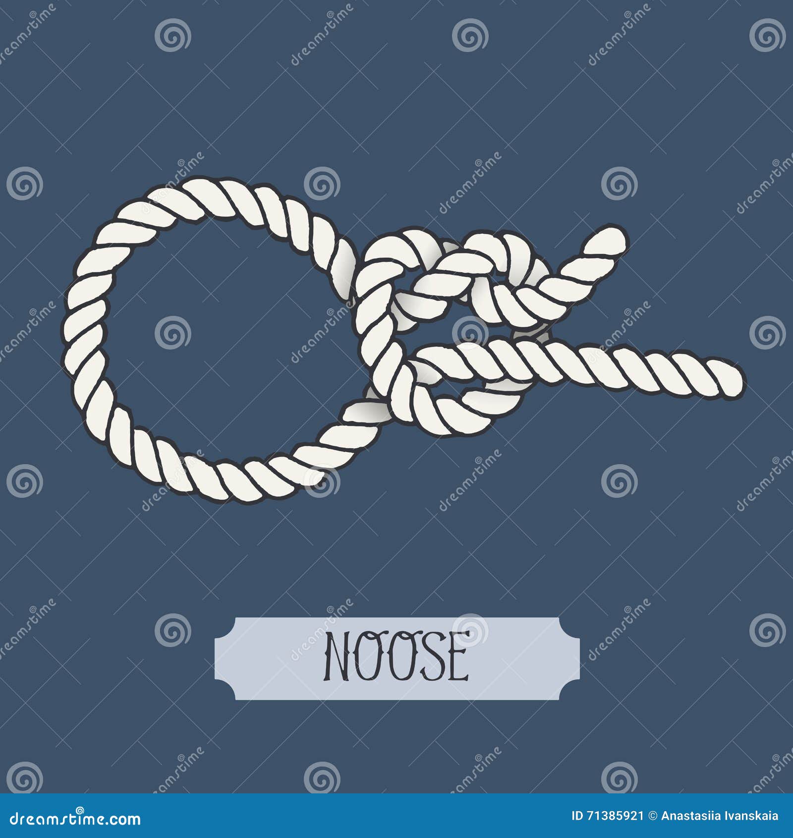 Single Illustration of Nautical Knot. Stock Vector - Illustration of retro,  cable: 71385921