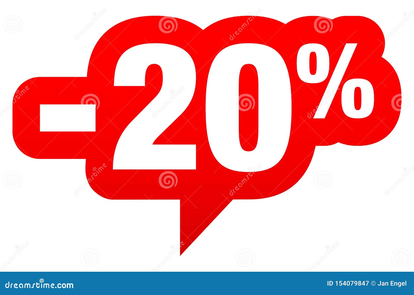 Speech Bubble Sale Minus Twenty Percent Red Stock Vector - Illustration ...