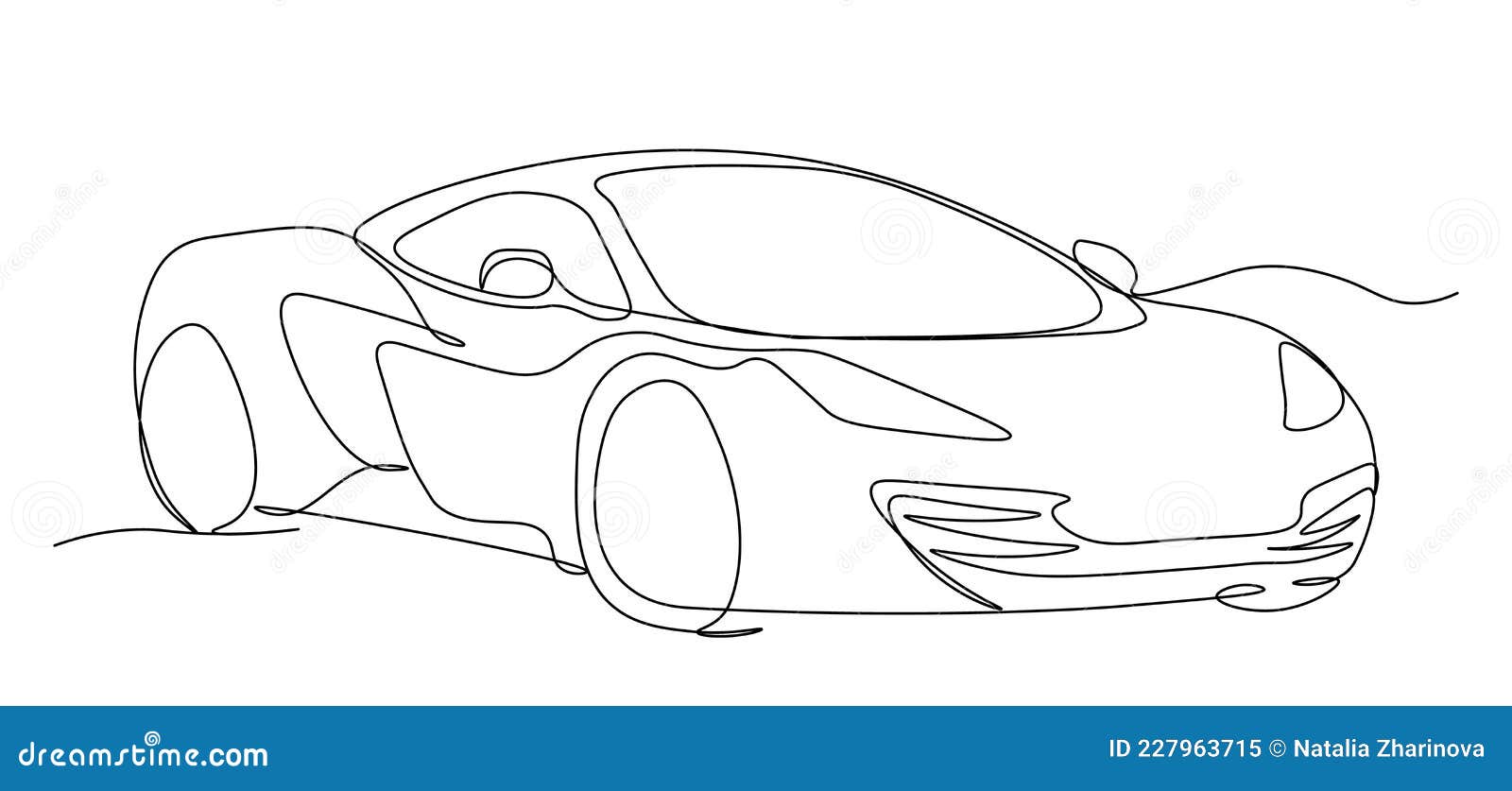 Single continuous line drawing elegant race car. Beautiful sports car boys  favorite. Cars with reliable speed for racing. Racer transport concept. One  line draw graphic design vector illustration 8722009 Vector Art at