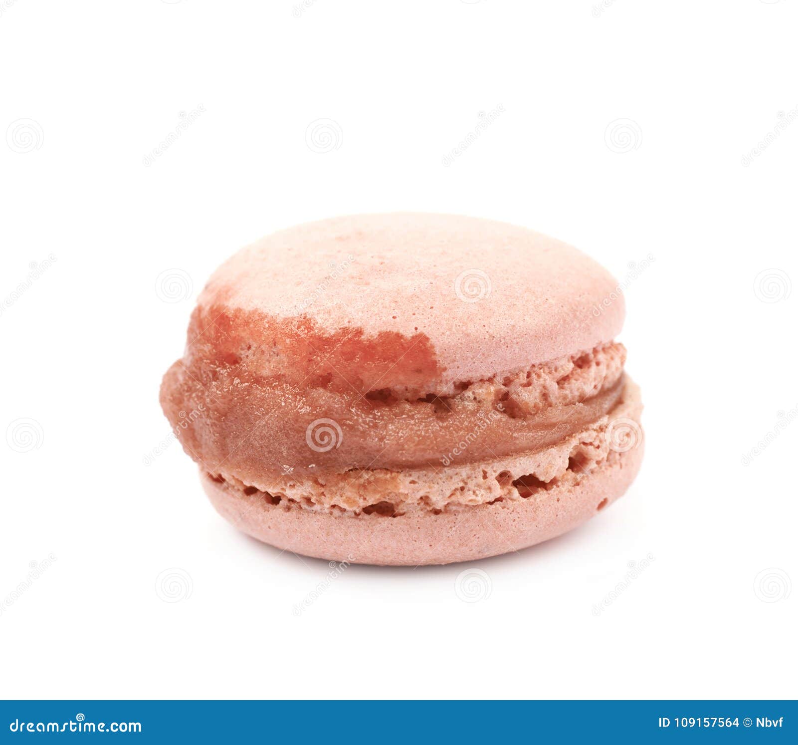 Single Macaron Cookie Isolated Stock Photo - Image of biscuit ...