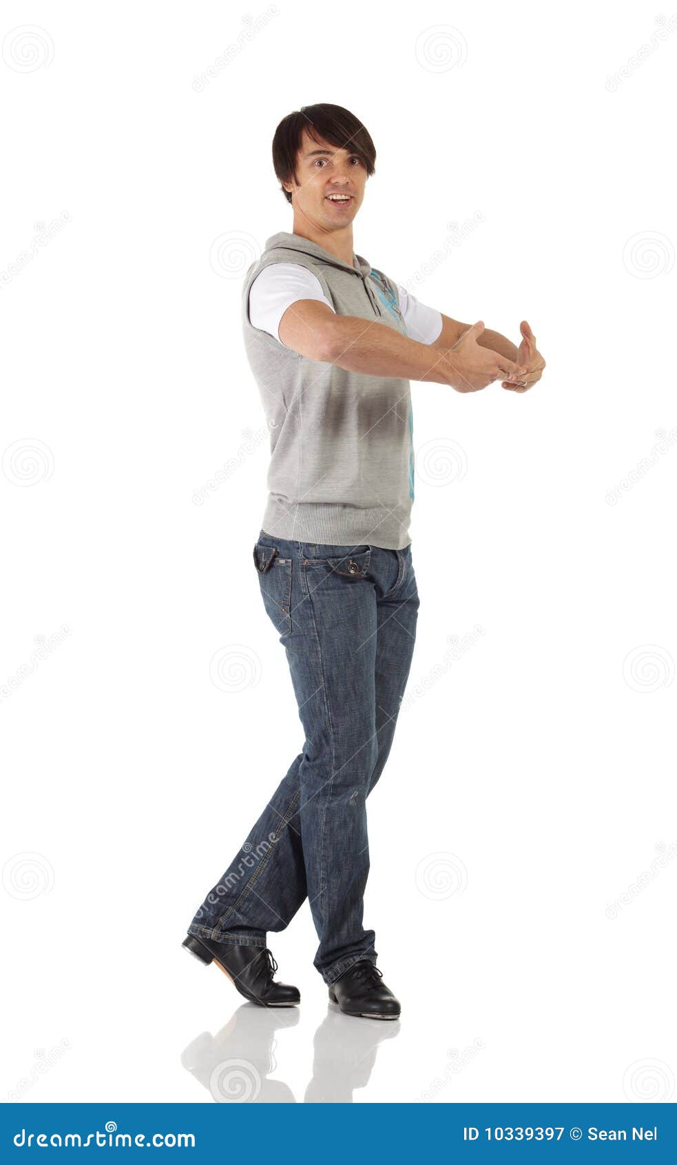 Single male tap dancer stock image. Image of legs, pose 10339397