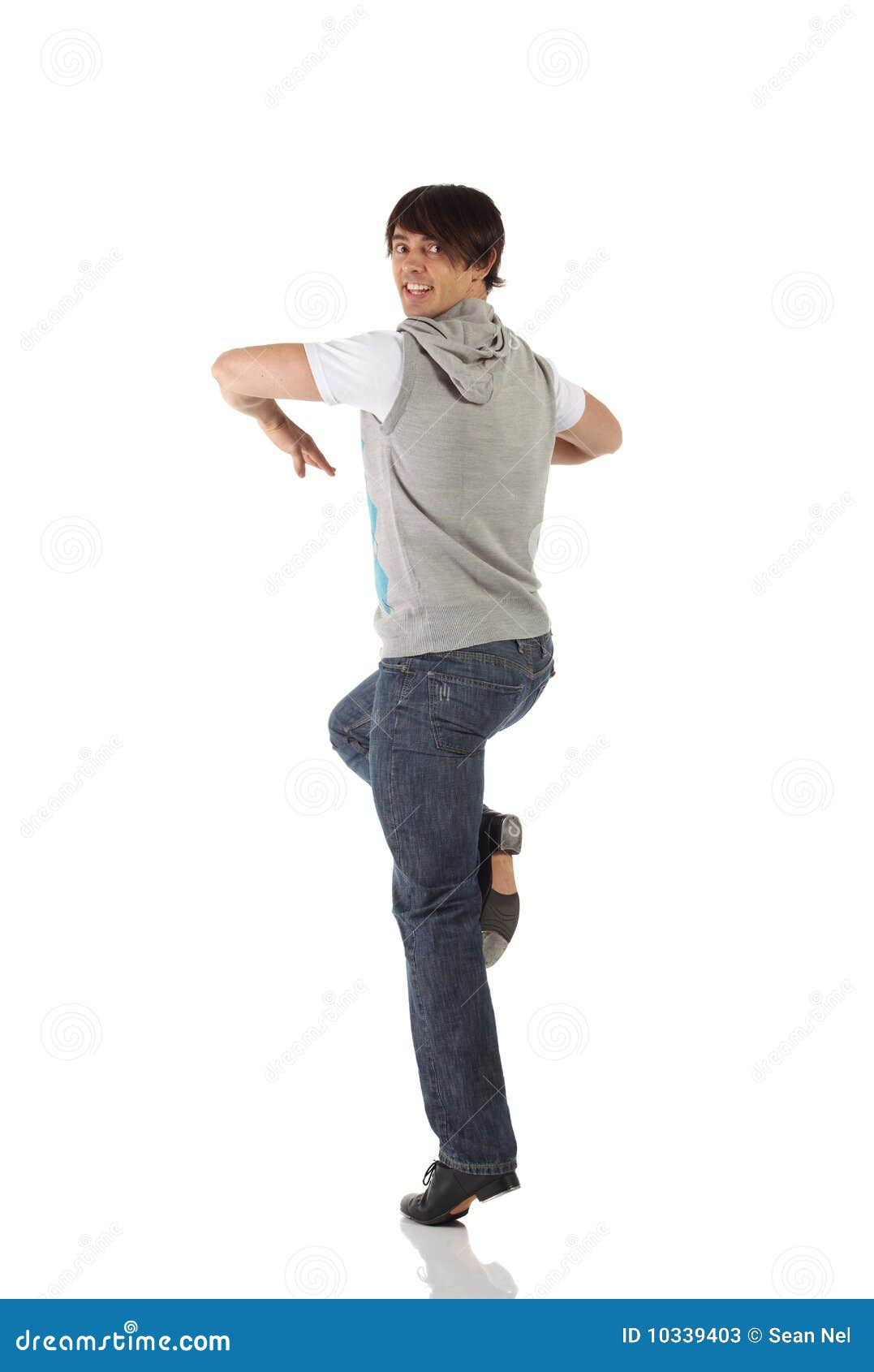 Single male tap dancer stock image. Image of active, handsome 10339403