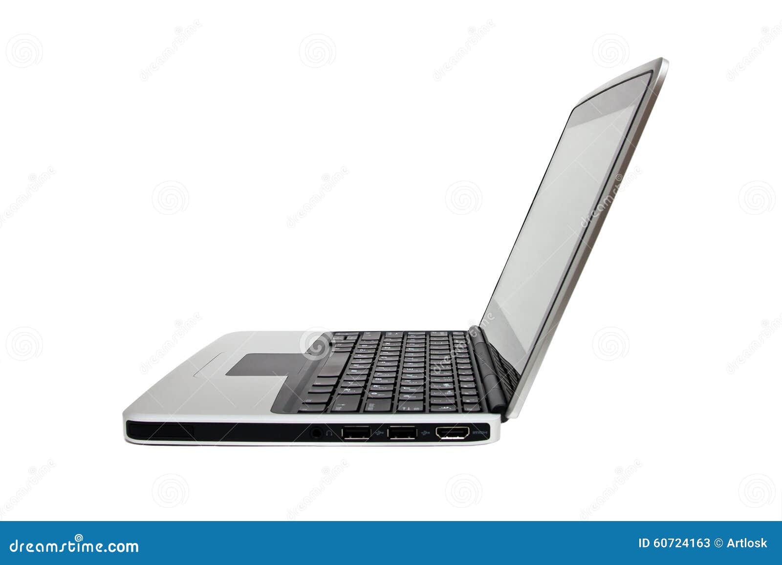 Single netbook (laptop) stock image. Image of global 60724163