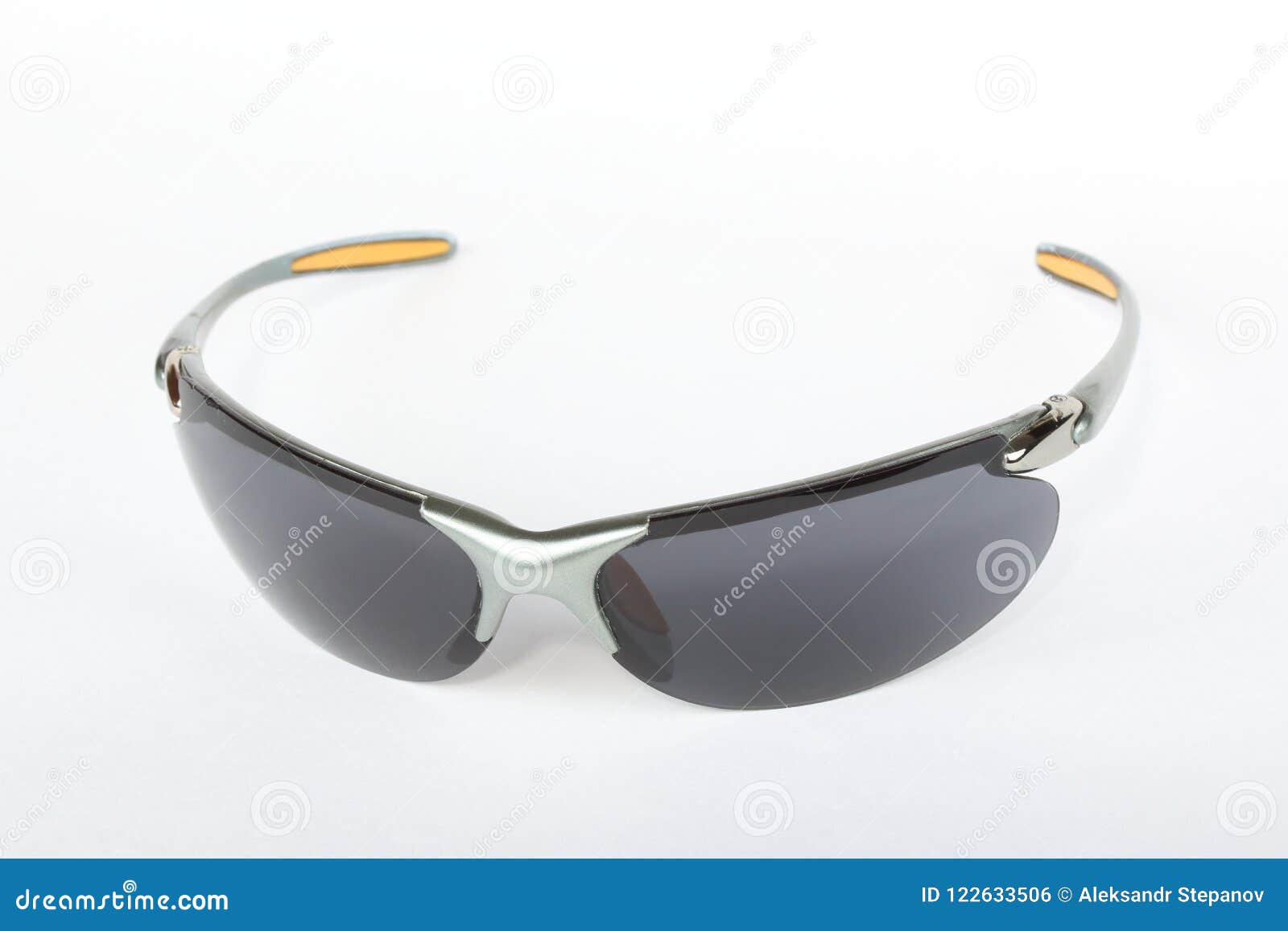 Old Sport Sunglasses with Silver Plastic Frame and a Gray Glass on a