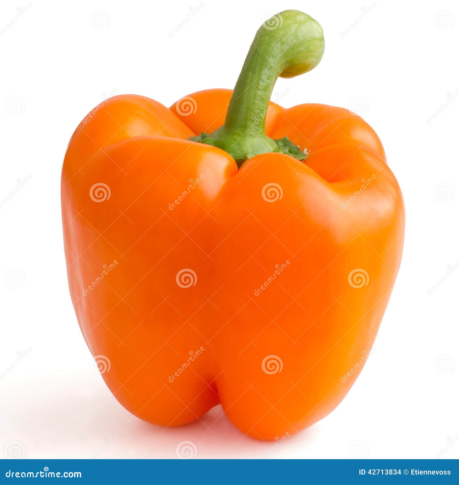 Single orange bell pepper stock photo. Image of isolated 42713834