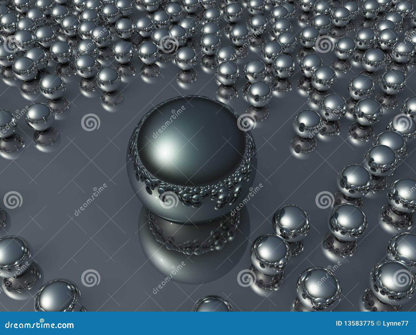 Single Oversized Chrome Ball Royalty Free Stock Photo Image 13583775