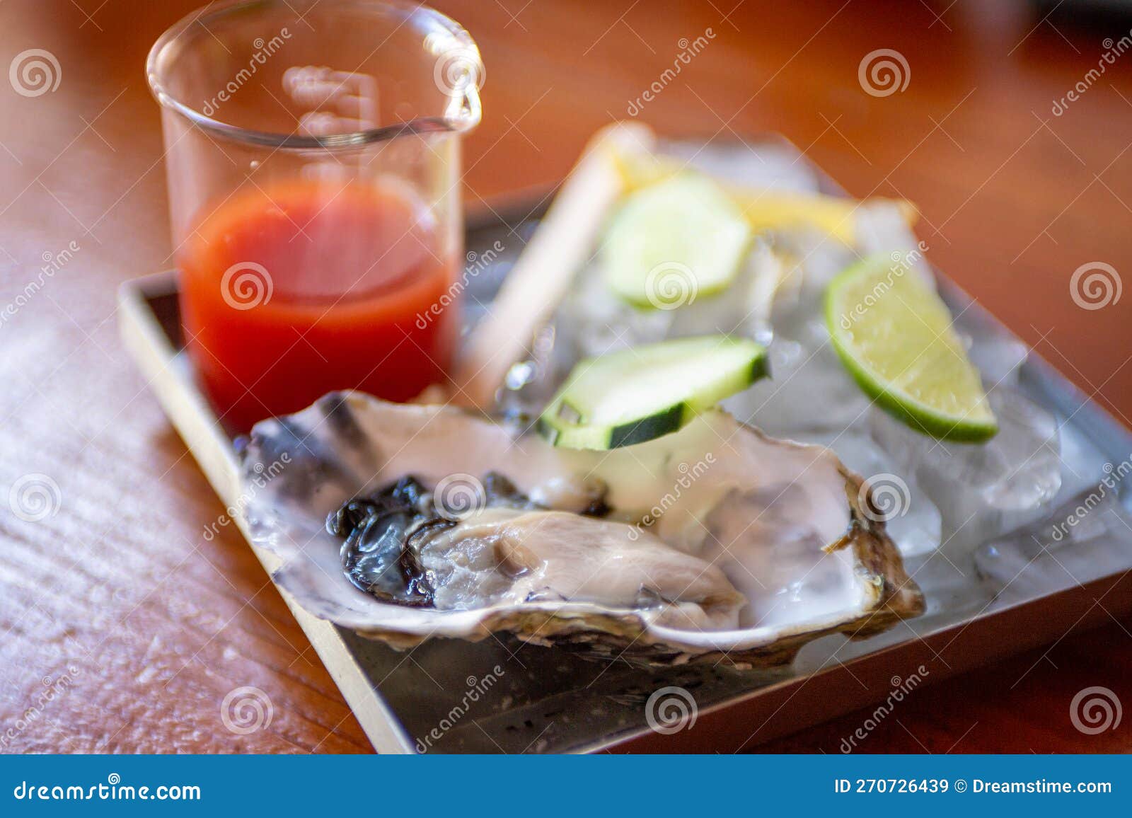 Single Oyster with Cocktail Sauce Stock Image Image of single, gastropub 270726439
