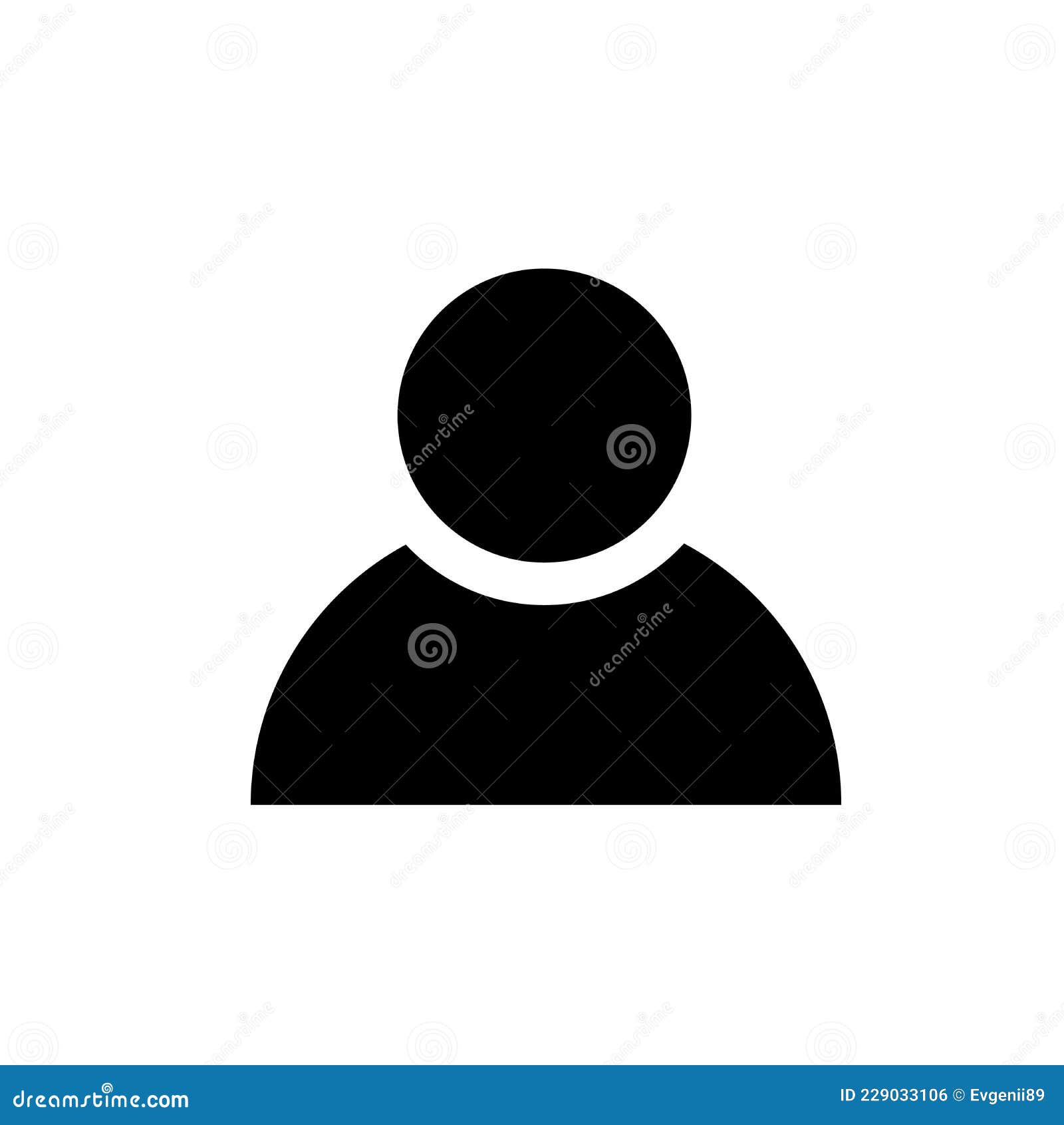 Single Person User Simple Black Icon On White Stock Vector