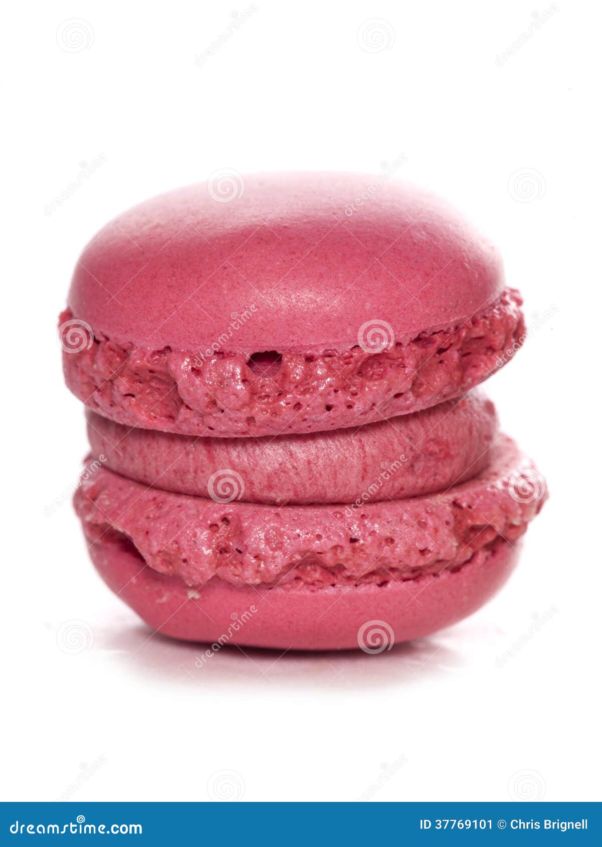 Single pink macaroon stock image. Image of macaroon, snack - 37769101