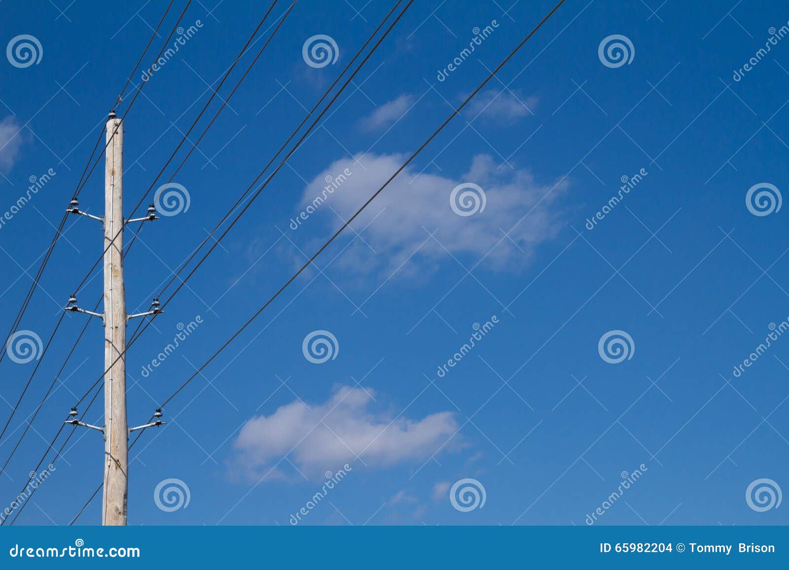 Single Power Pole stock photo. Image of power, service 65982204