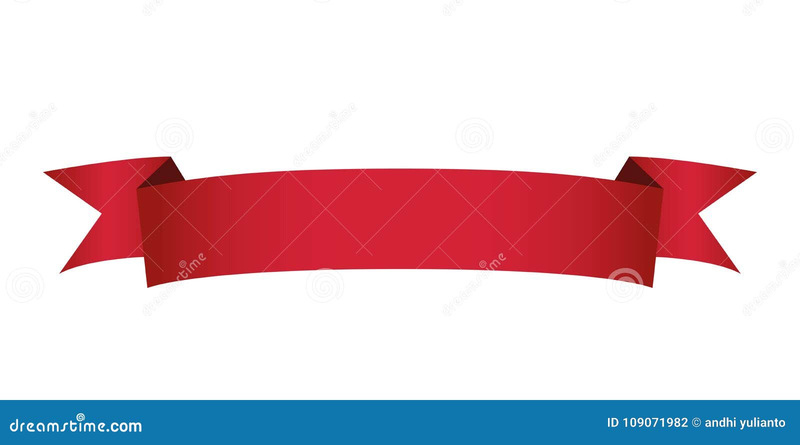 single red banner ribbon