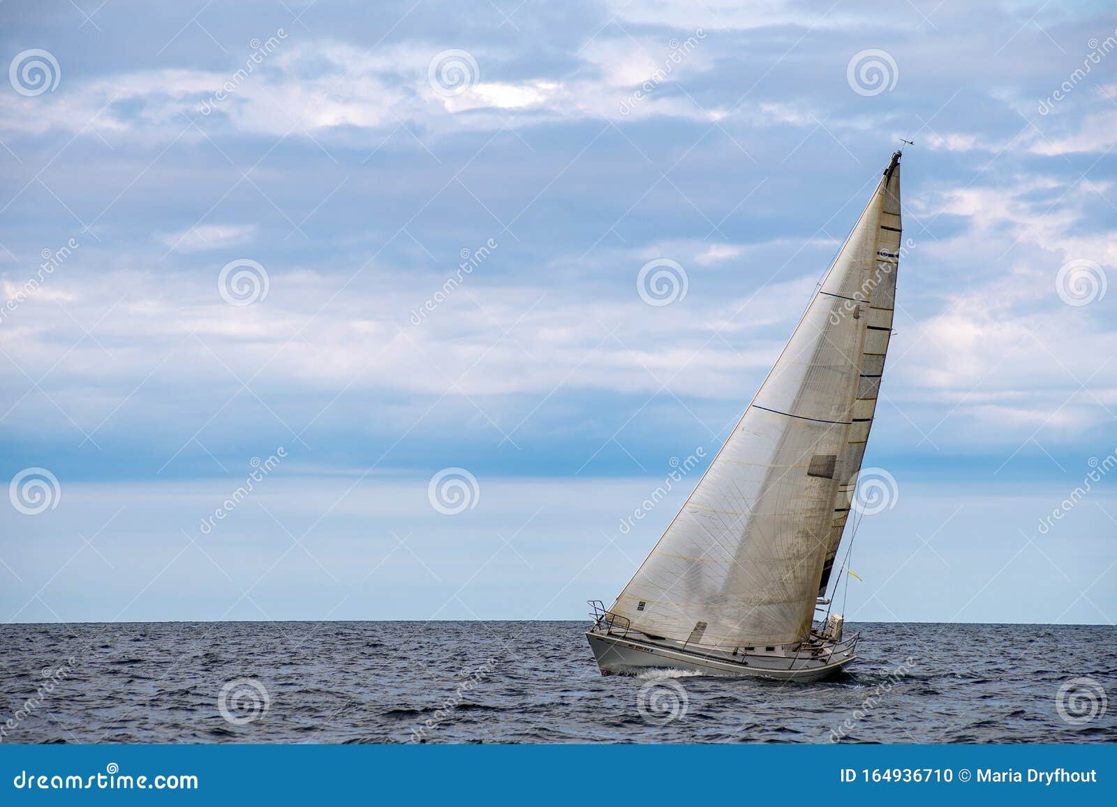 sailboat heeling over