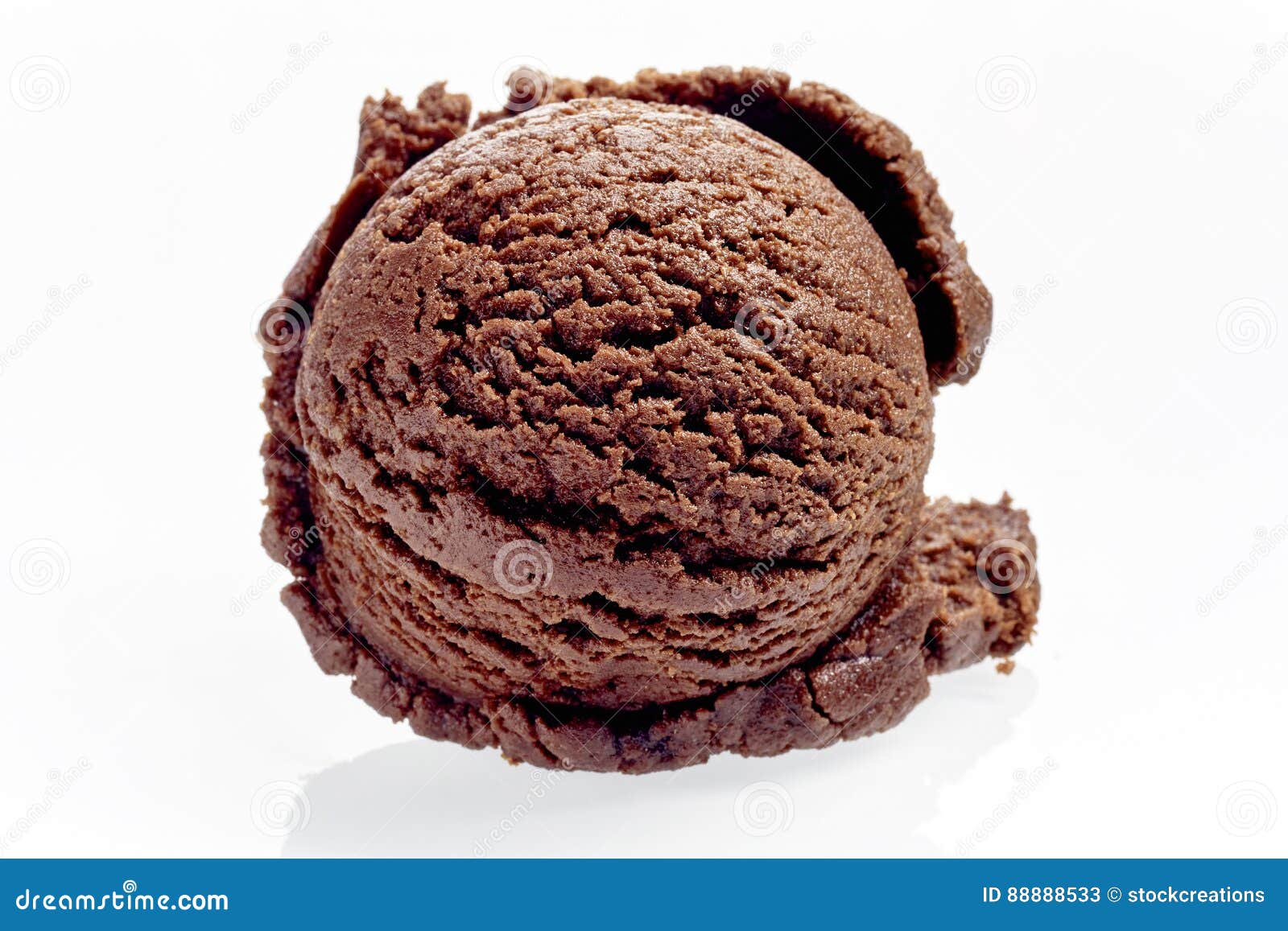 single scoop of rich chocolate ice cream