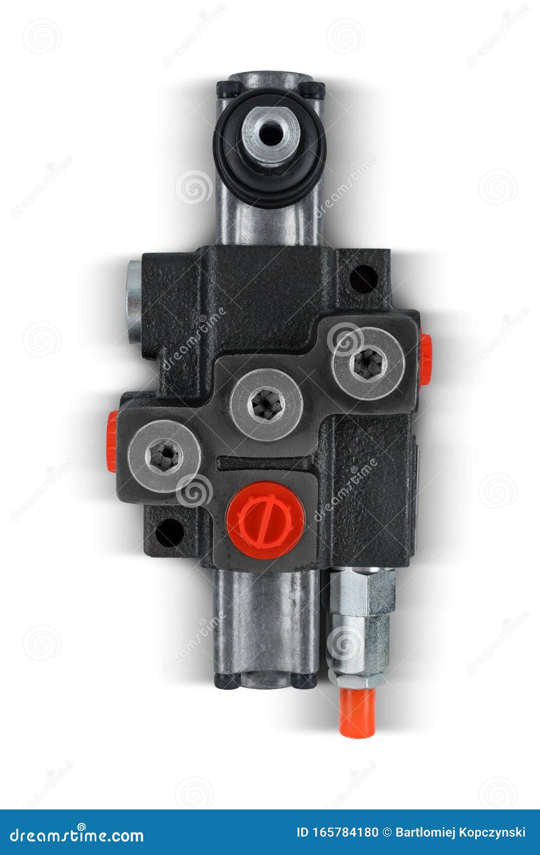Hydraulic Distributor Device. Solenoid Valves RoyaltyFree Stock Photo