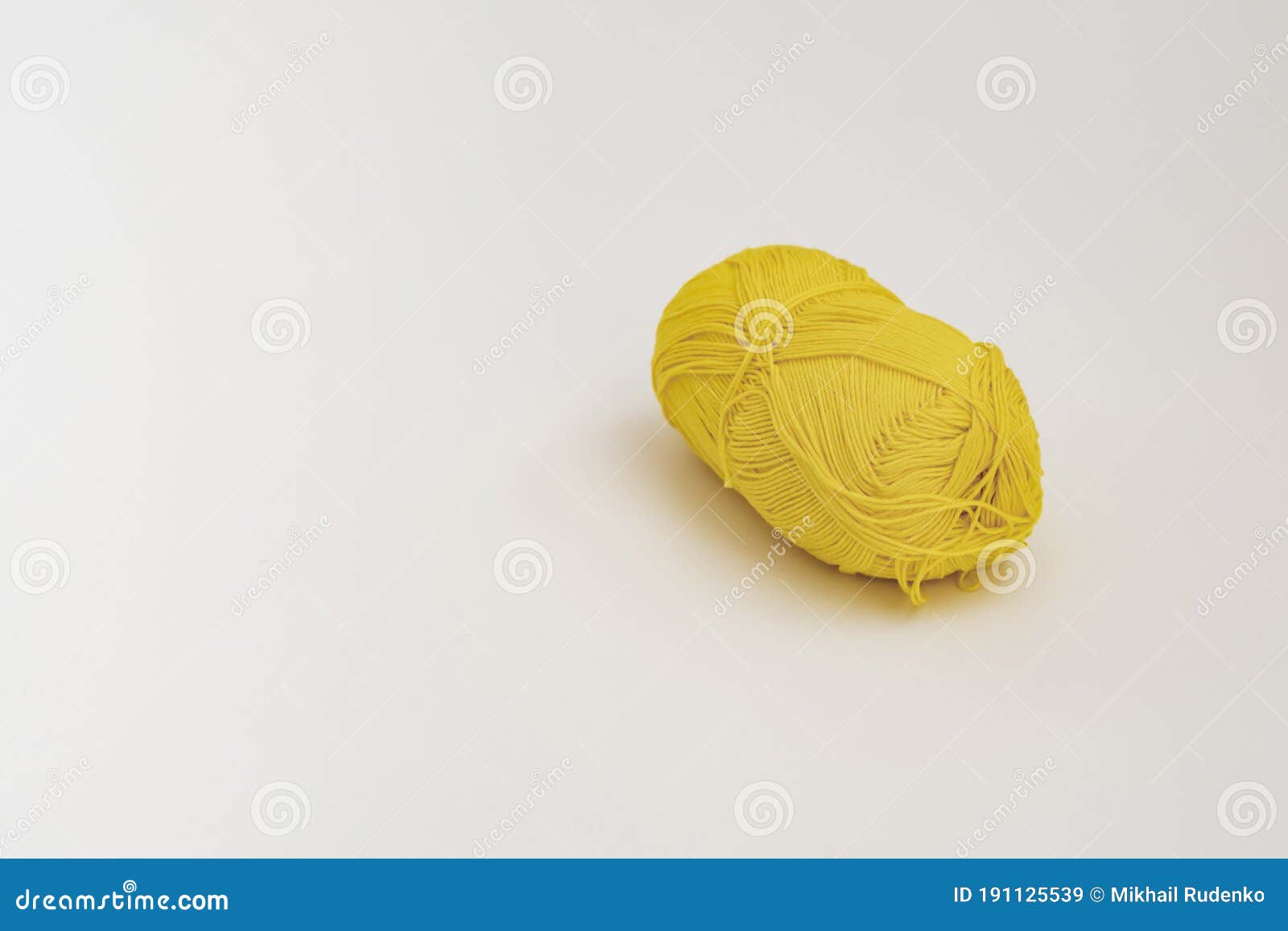 A Single Simple Colorful Knitting Yarn Roll Float in the Air, Isolated