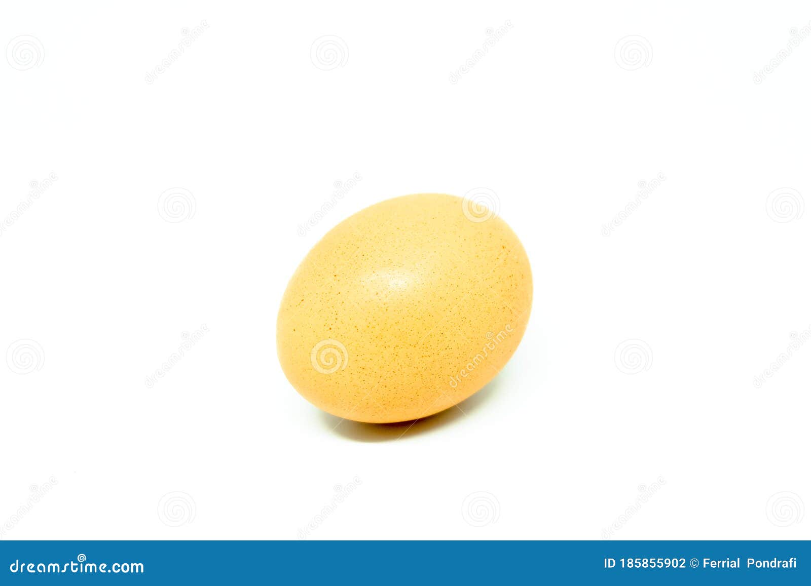 Single Small Chicken Egg Isolated on White Background Stock Photo