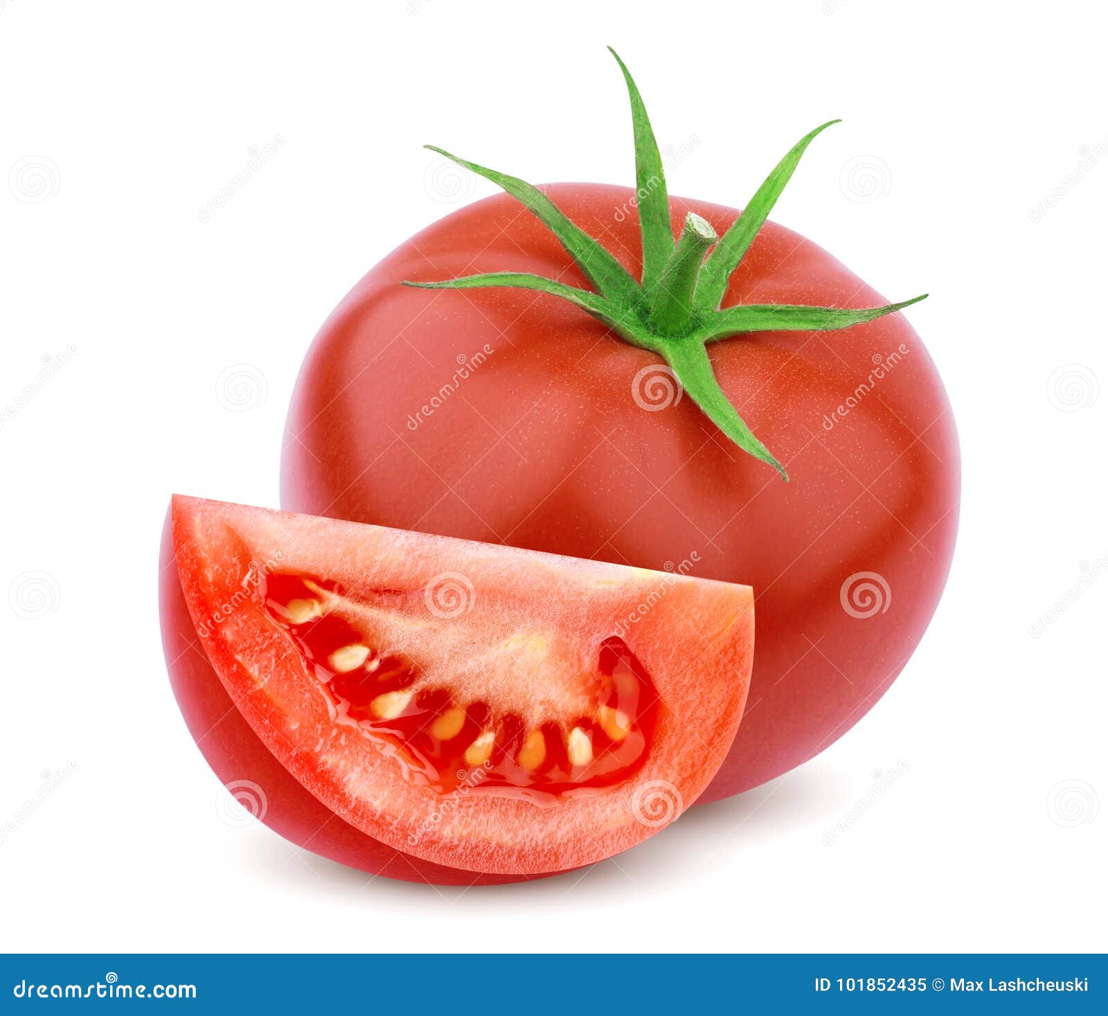 single tomato  on white background