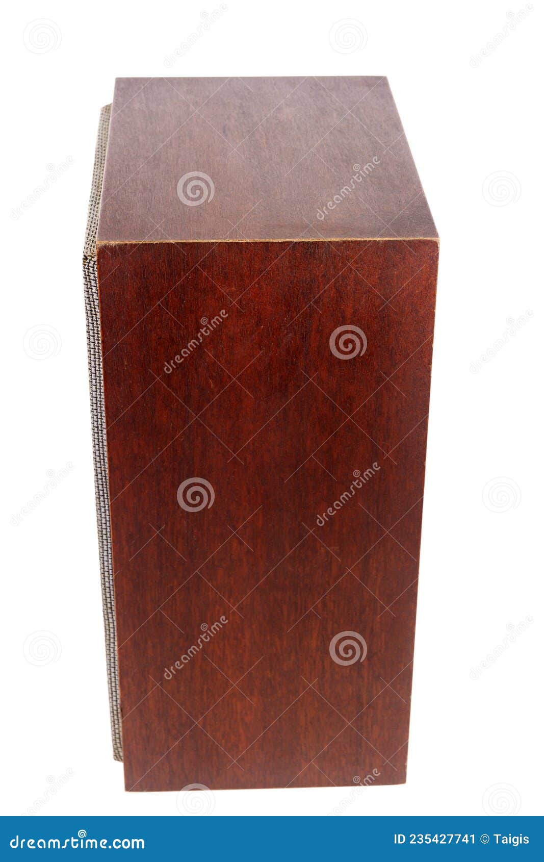 Single Vintage Speaker with Fabric Grill Stock Image Image of