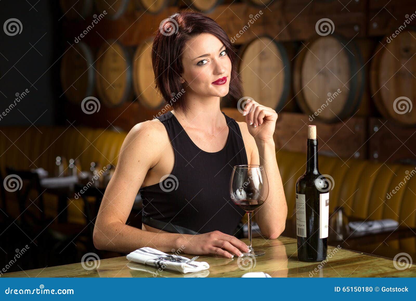 Pretty Woman In Wine