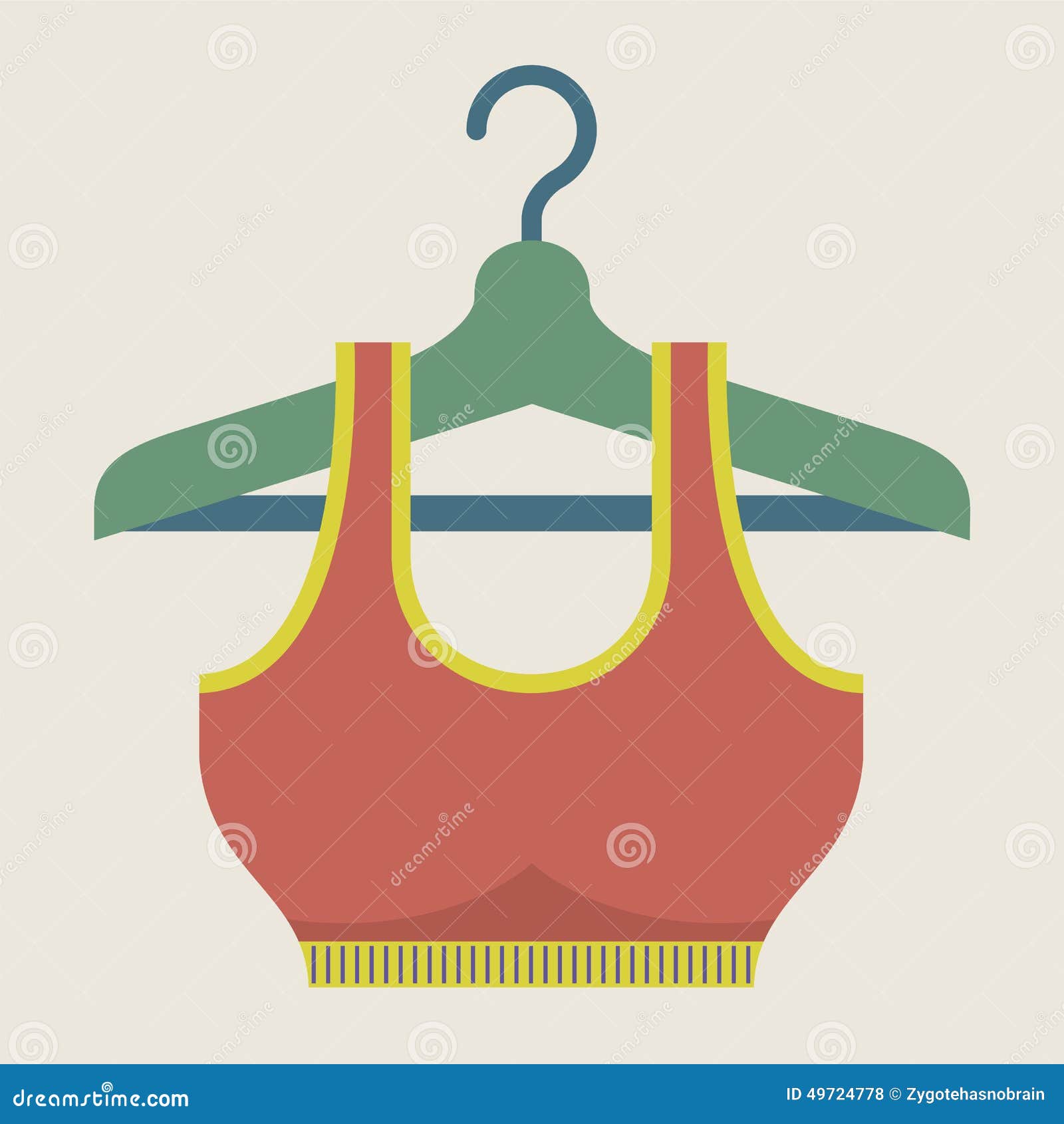 Single Women Sport Bra on Hanger Stock Vector - Illustration of lifestyle,  graphic: 49724778