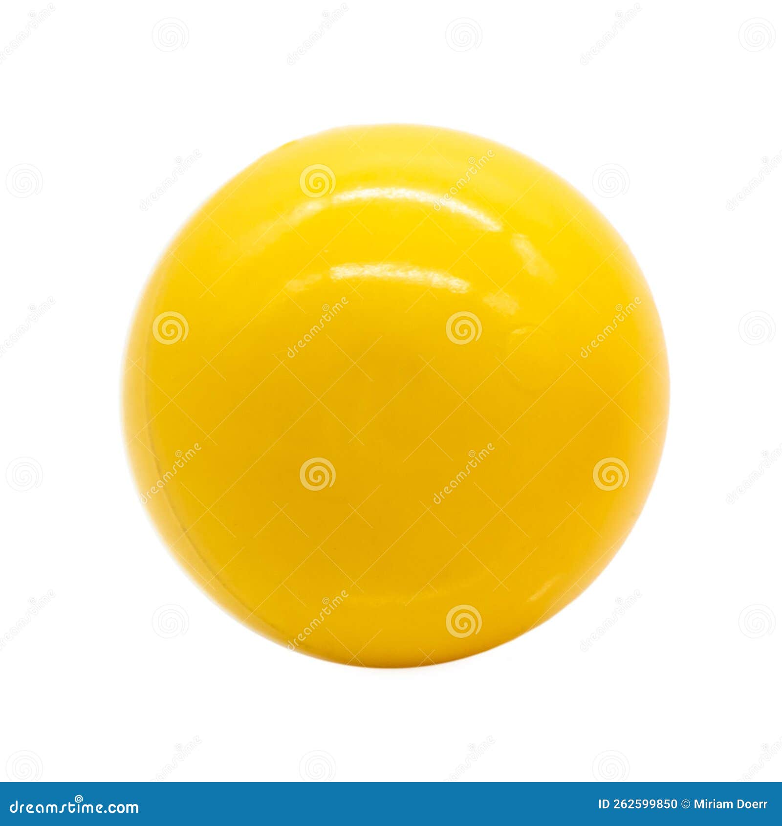 A Single Yellow Round Toy Marble or Ball Stock Photo Image of