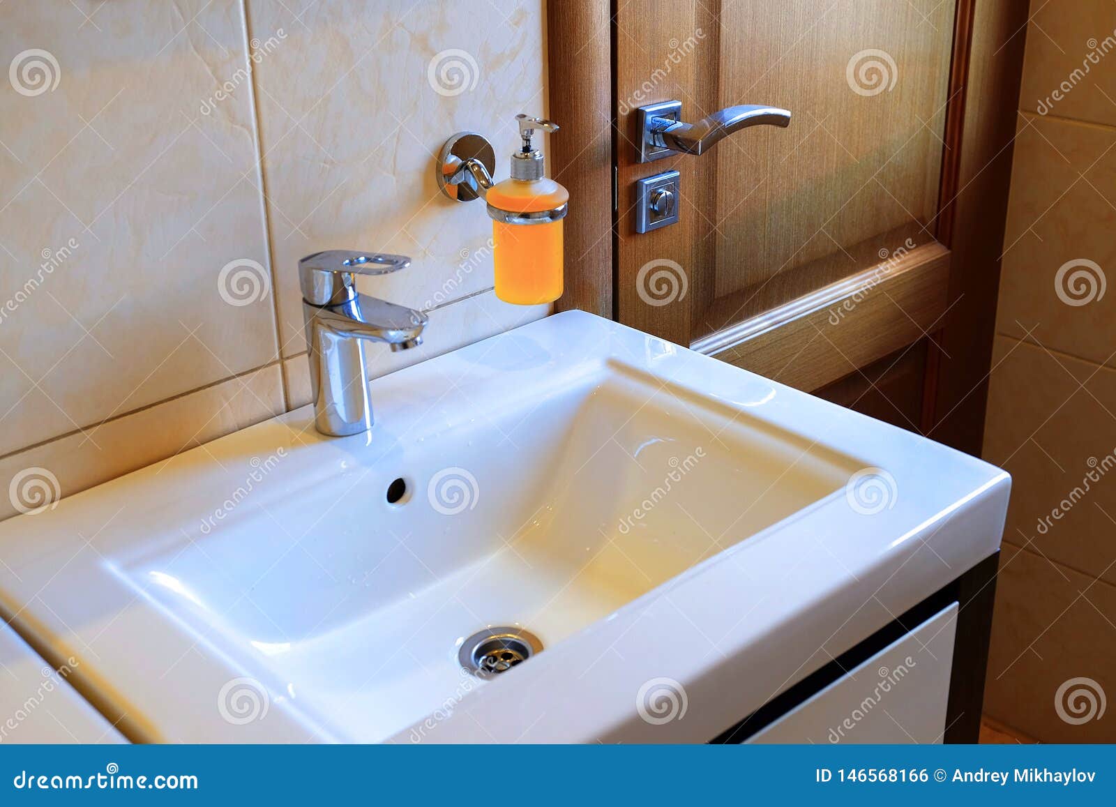 Sink in Modern Bathroom. Hotel Restaurant Stock Photo Image of shell