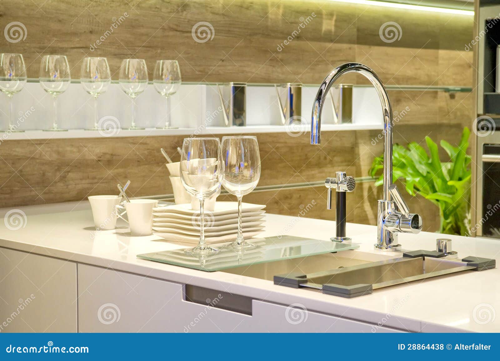 sink in a modern built in ki