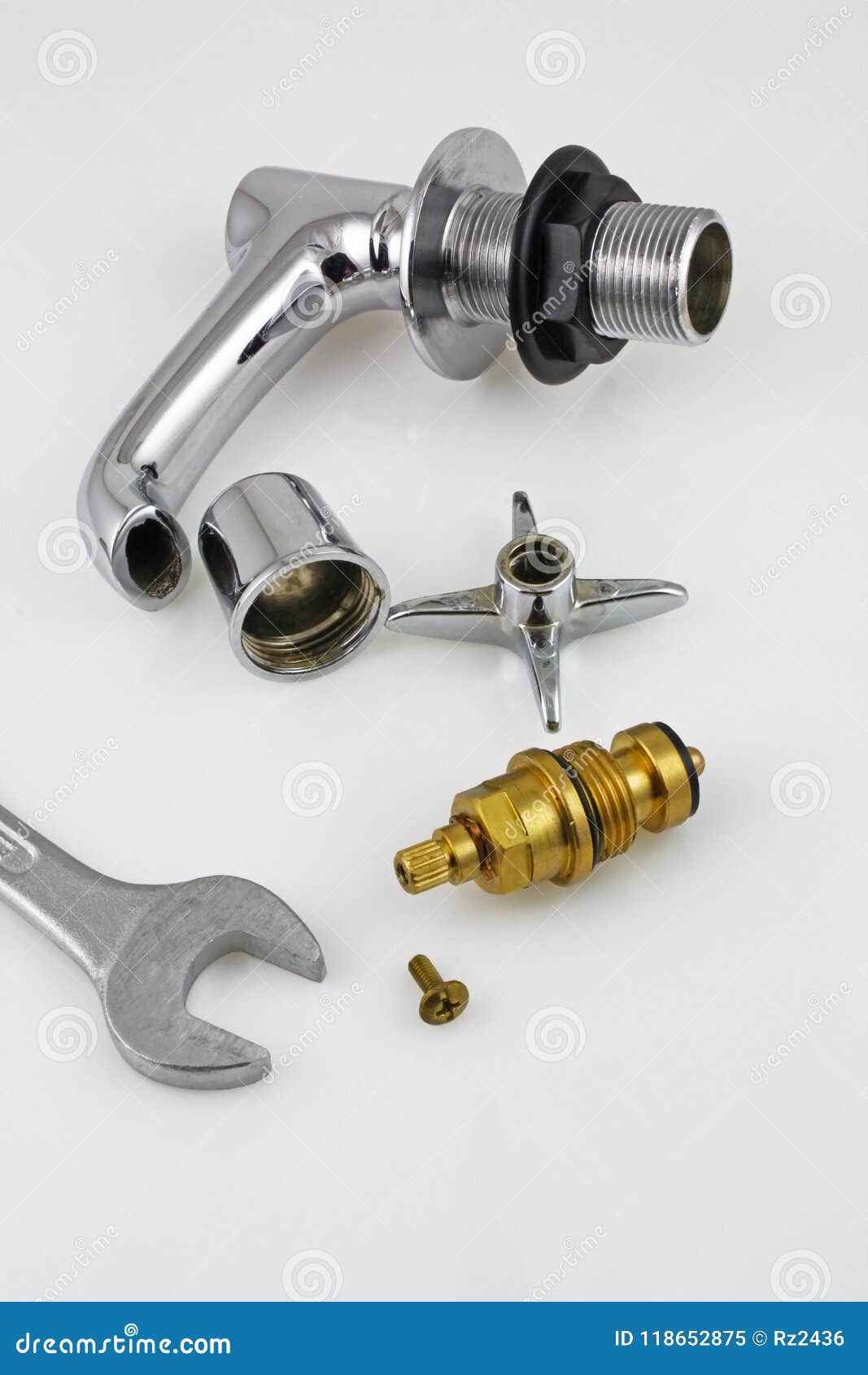 Sink tap repair stock image. Image of fitting, repair 118652875