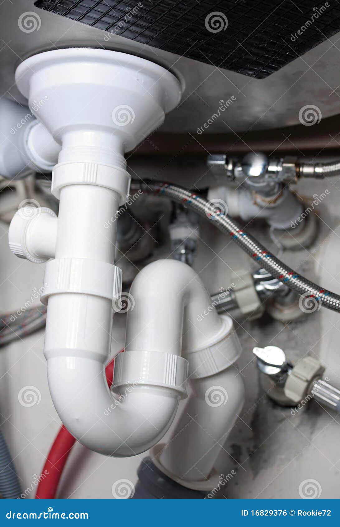 Sinktrap, siphon stock photo. Image of addition, trap 16829376