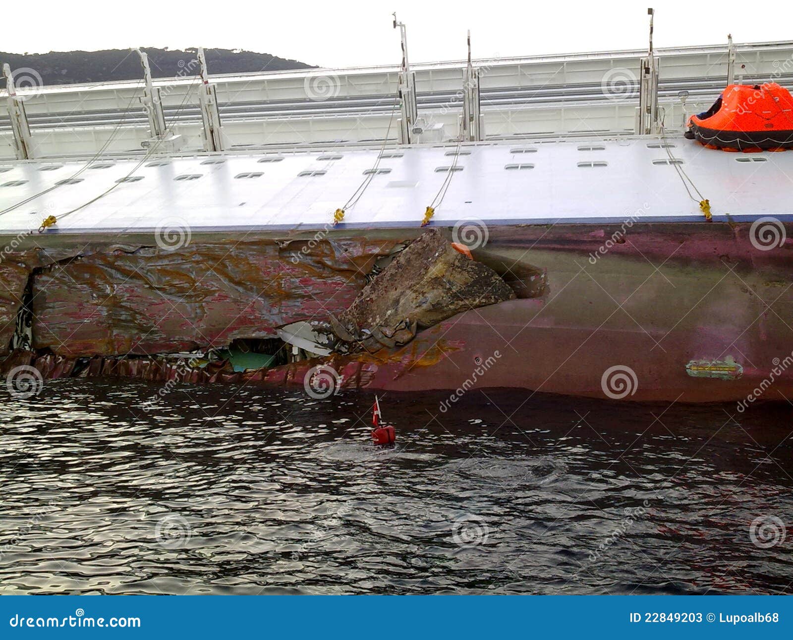 Sinking Cruise Ship Costa Concordia Editorial Stock Photo