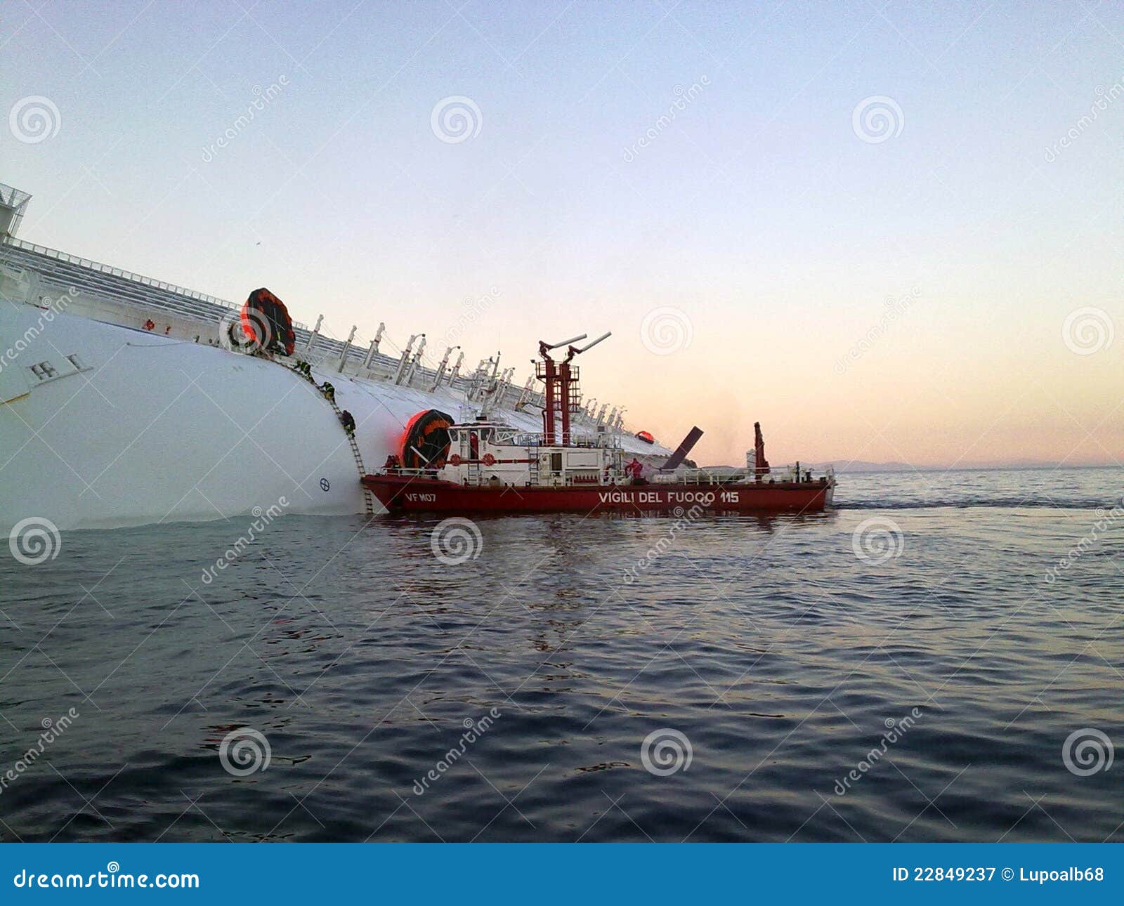 Sinking Cruise Ship Costa Concordia Editorial Photography