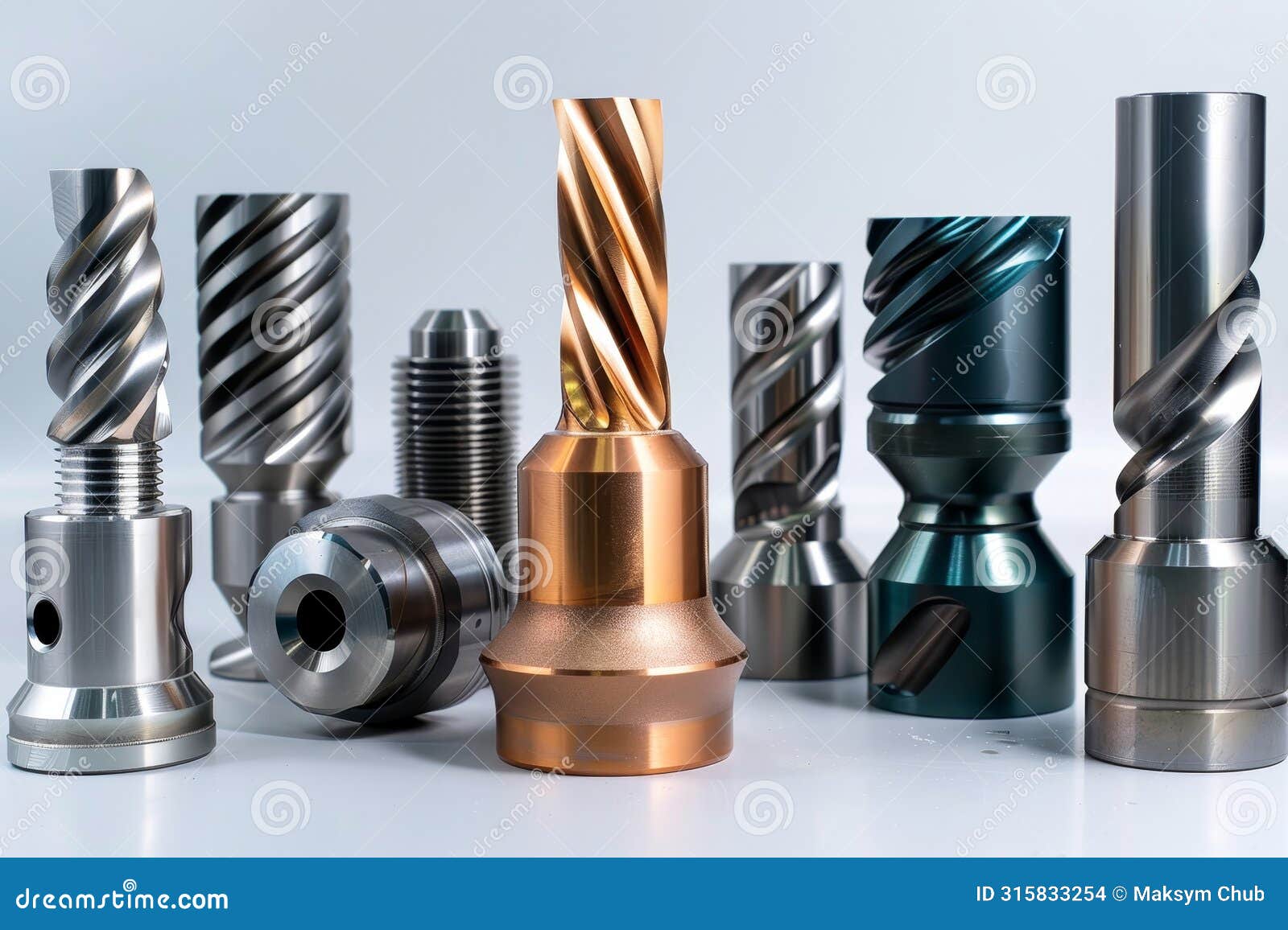 sintered carbide cnc tools on white backdrop epitomize precision and innovation in machining