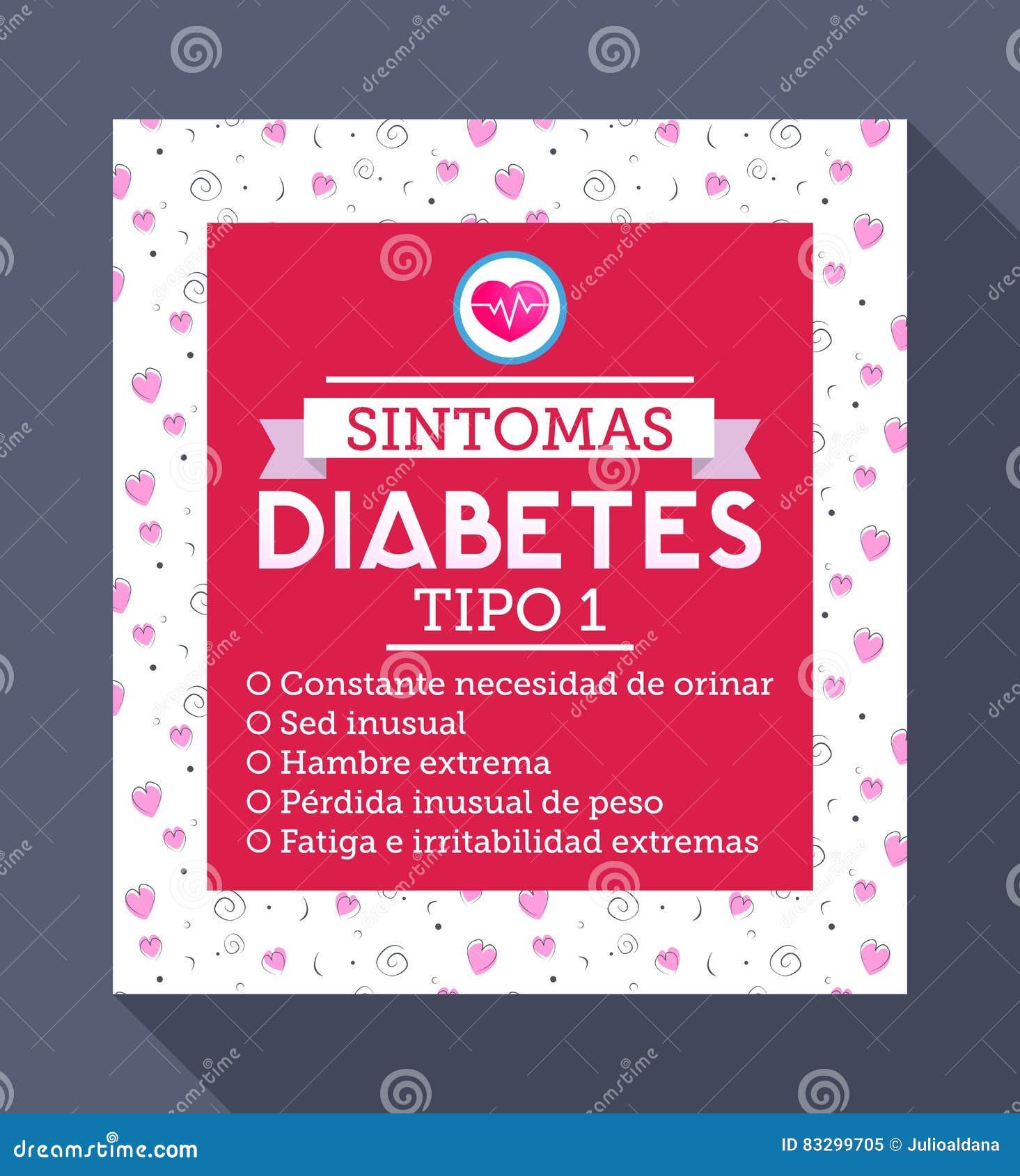 sintomas diabetes tipo 1, spanish translation: symptoms of type 1 diabetes,   informative text