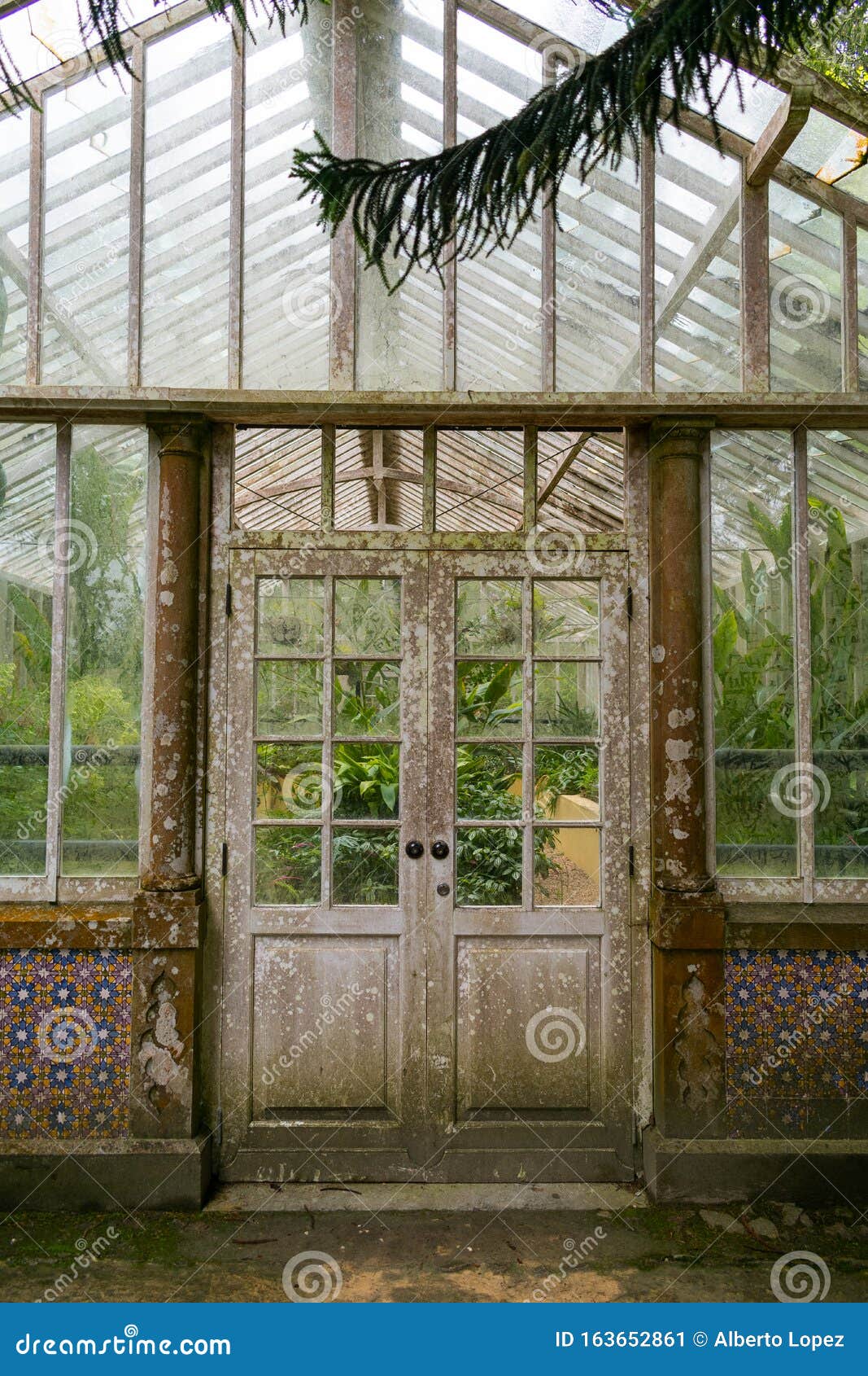 Sintra, Portugal/Europe; 15/04/19: Old Greenhouse in Pena Park, Unesco ...