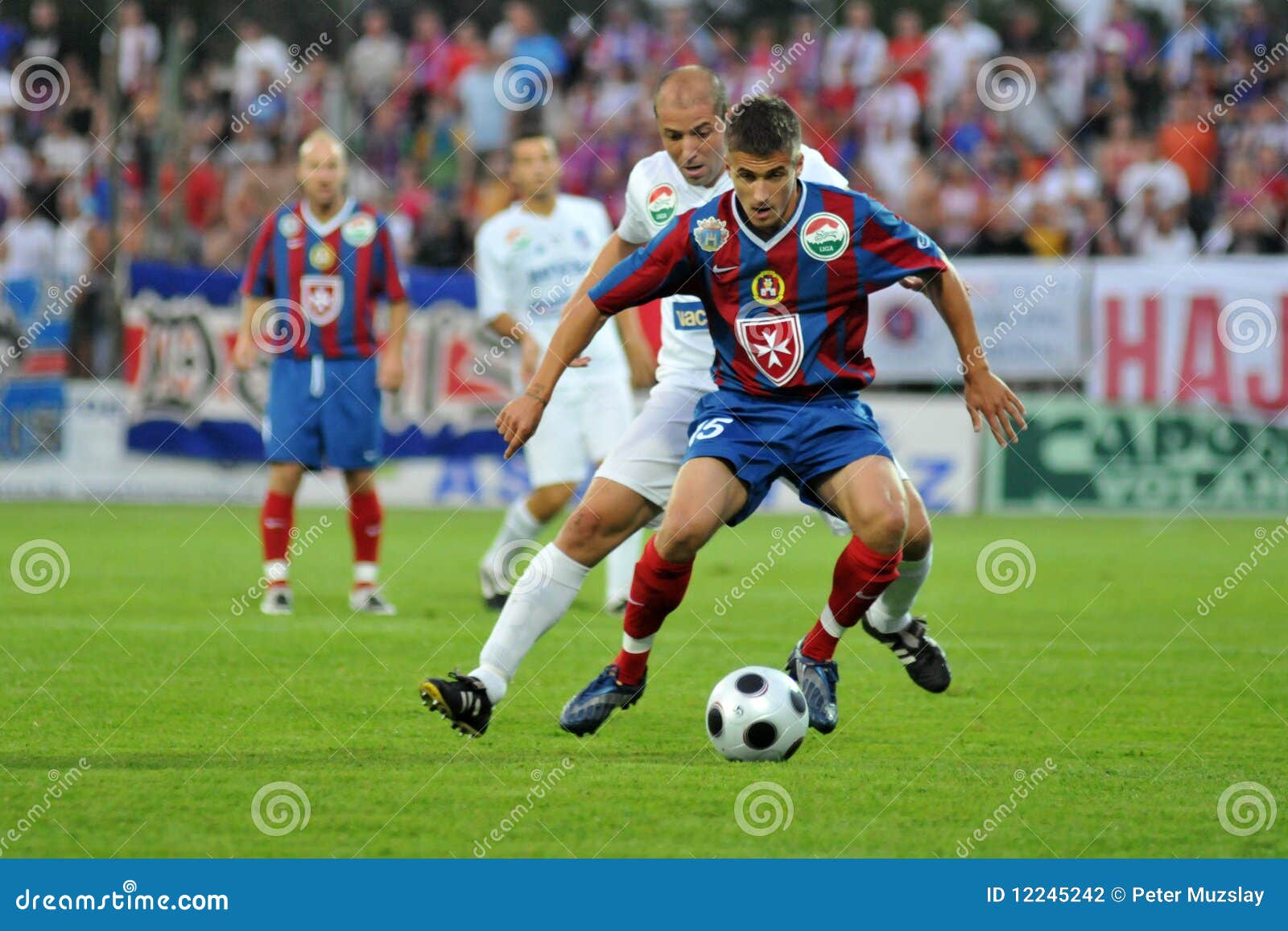 Siofok Fehervar Soccer Game Editorial Photography Image of kicking