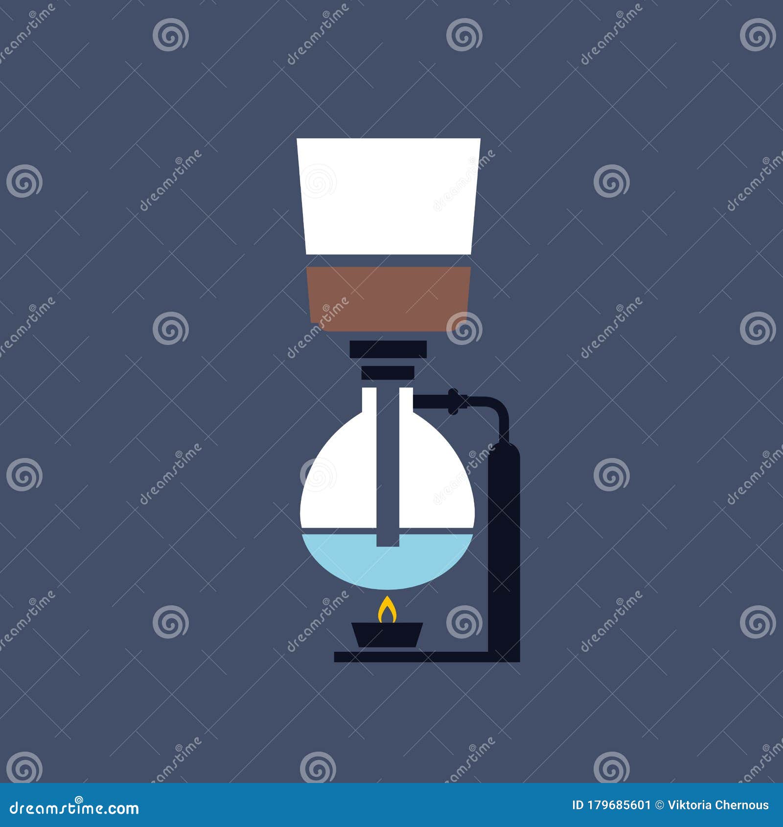 Siphon Coffee Maker Vector Icon Stock Illustration Illustration of