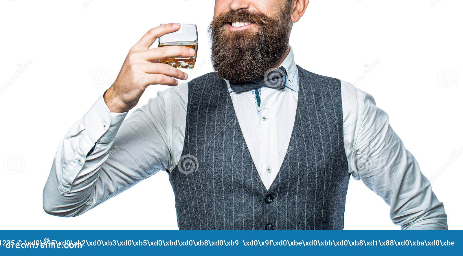 Sipping Finest Whiskey. Stylish Rich Man Holding a Glass of Old Whisky ...