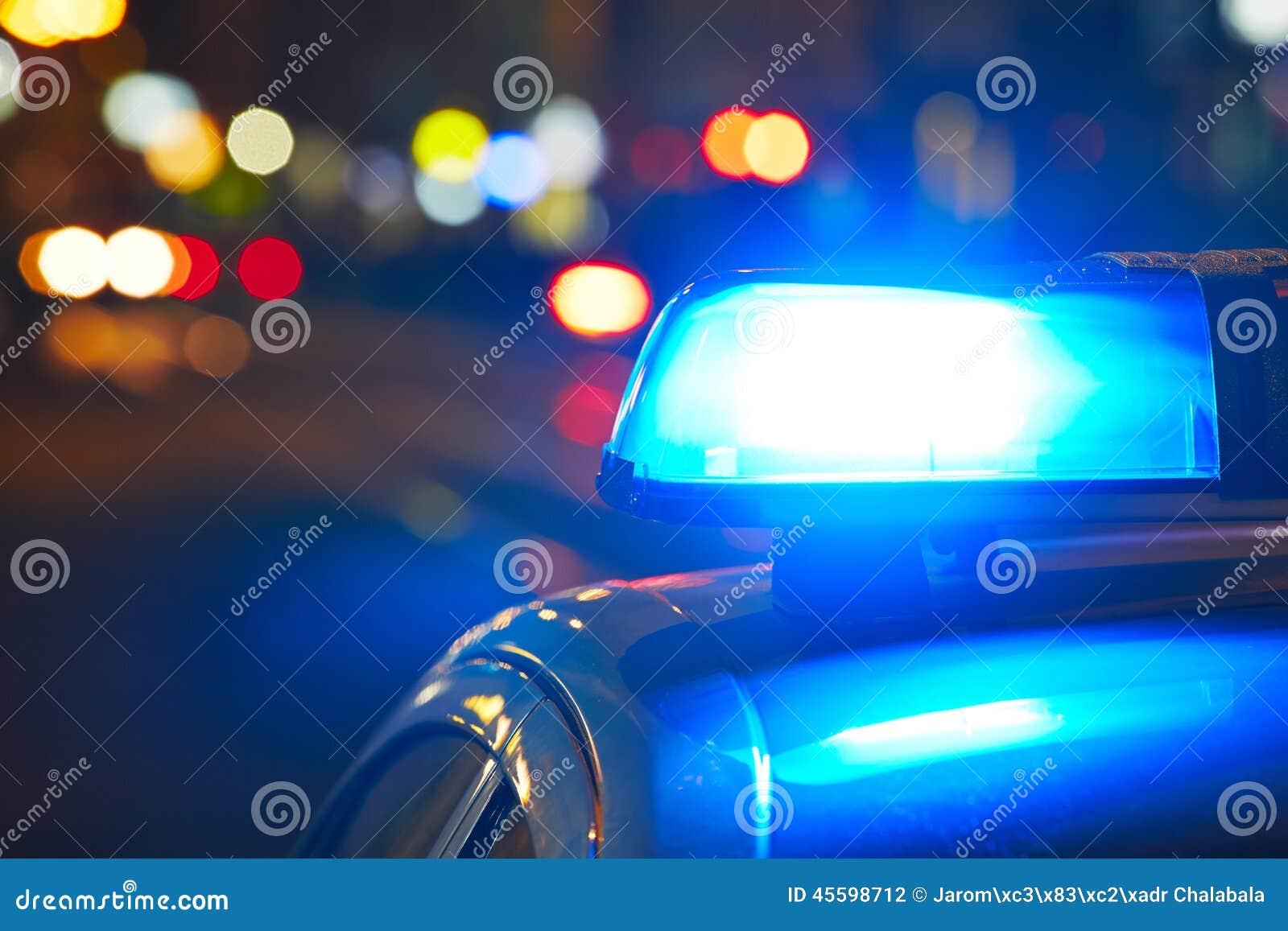 Sirène de police photo stock. Image du nuit, crime, nightlife - 45598712