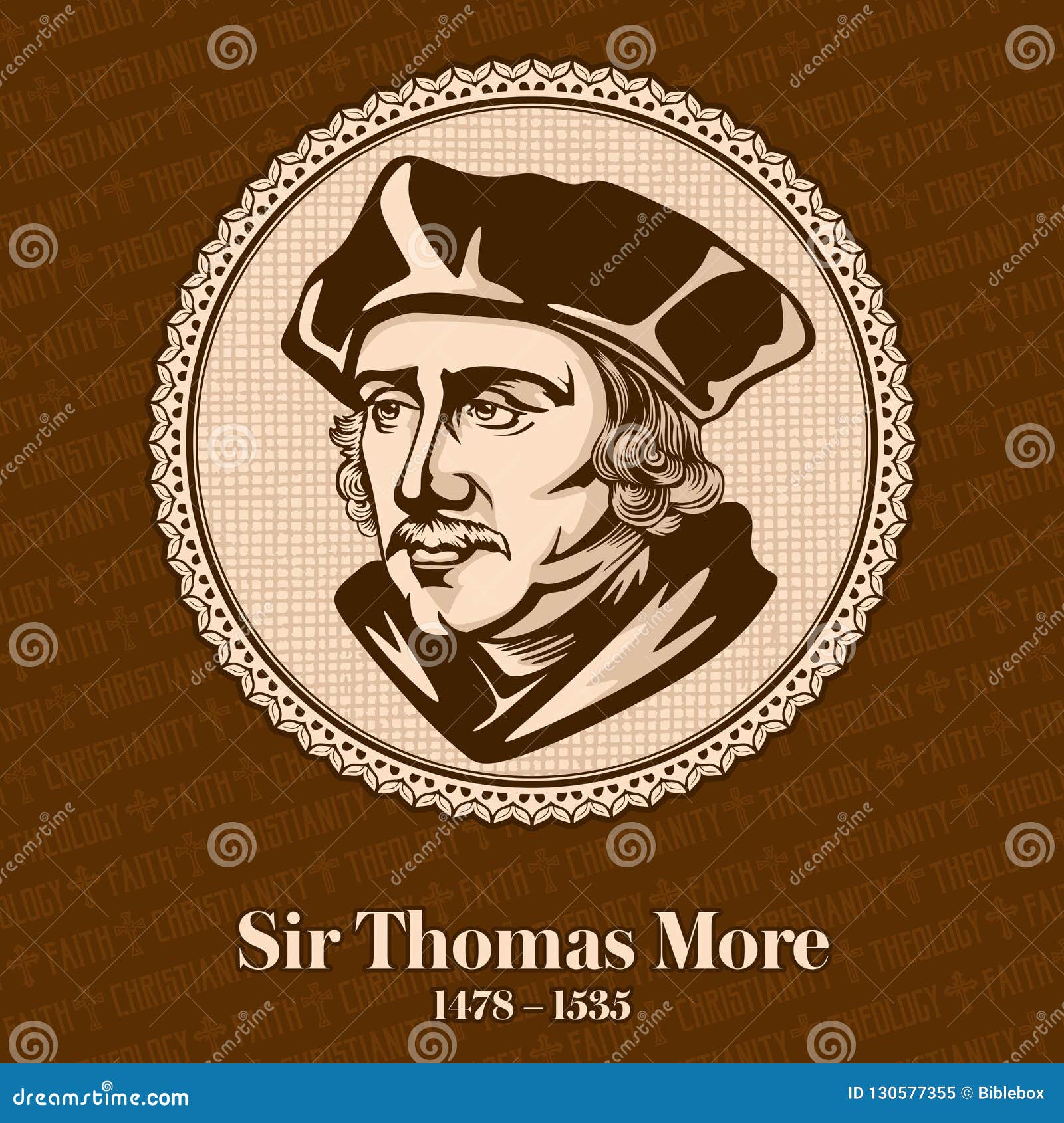 Sir Thomas More 1478 1535 Was An English Lawyer Social Philosopher Author Statesman And Noted Renaissance Humanist Stock Vector Illustration Of Catholic Century 130577355