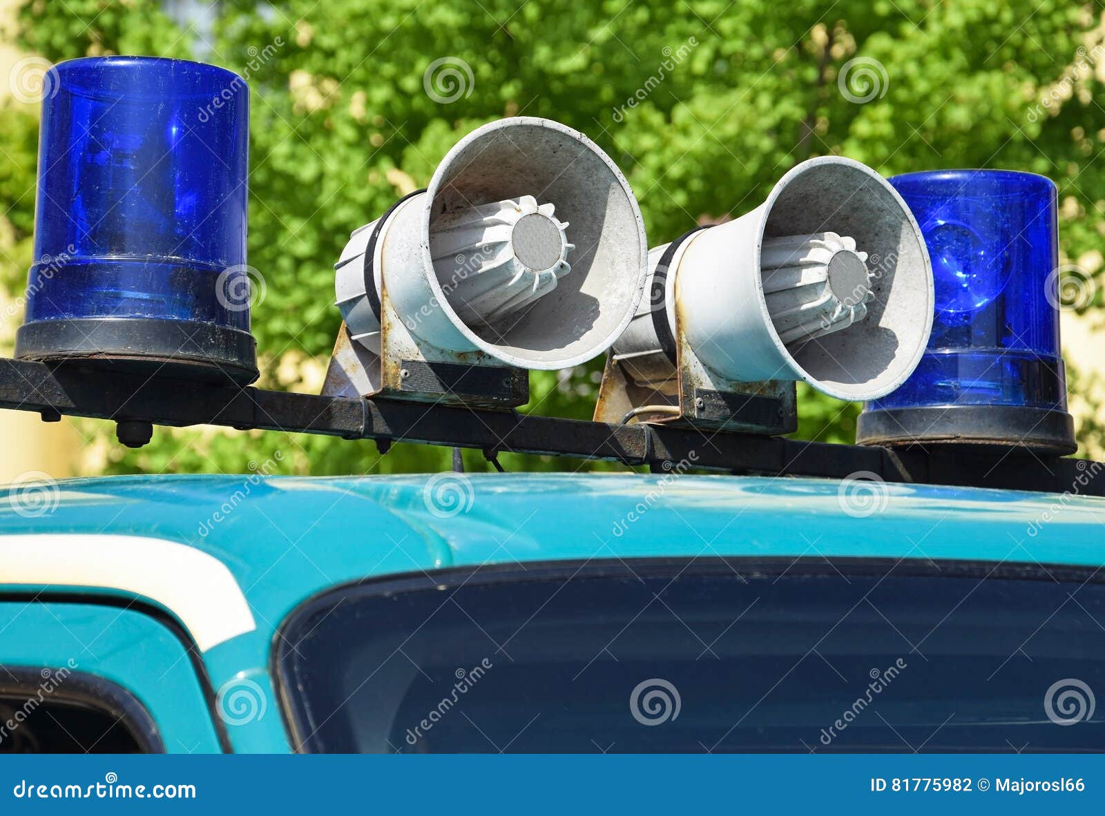 Siren and Lights of the Ambulance Stock Photo Image of side, police