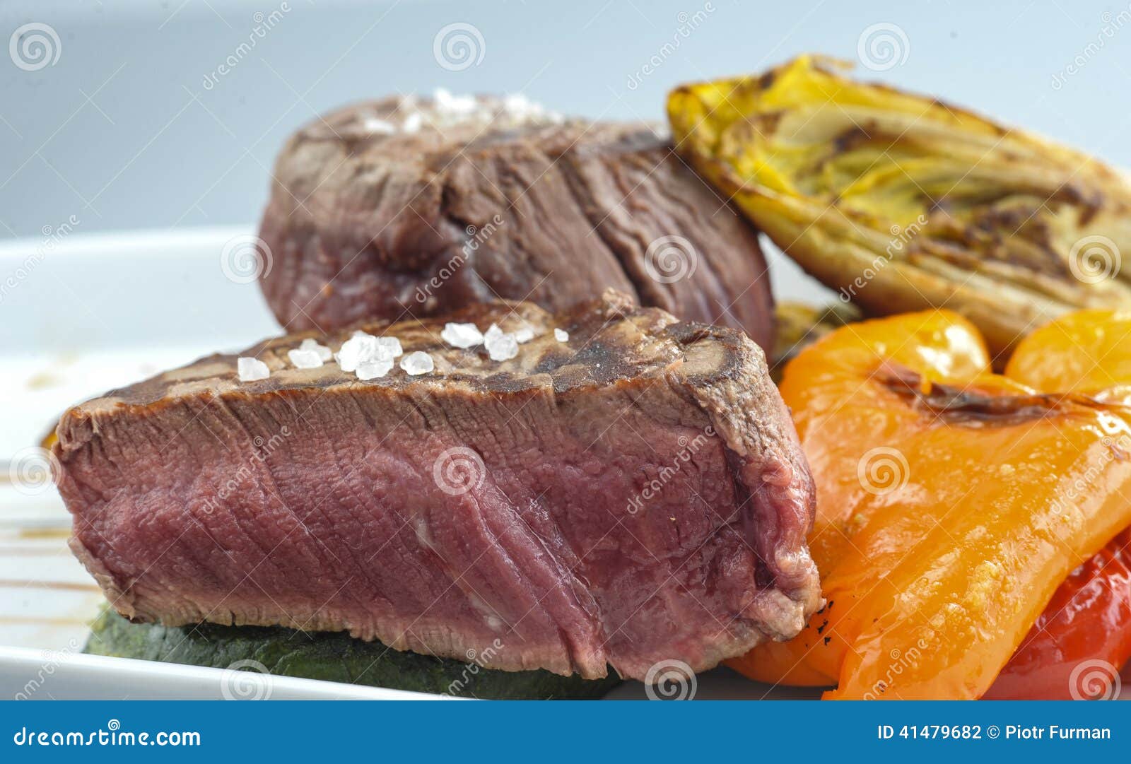 sirlion beef steak with grilled pepper