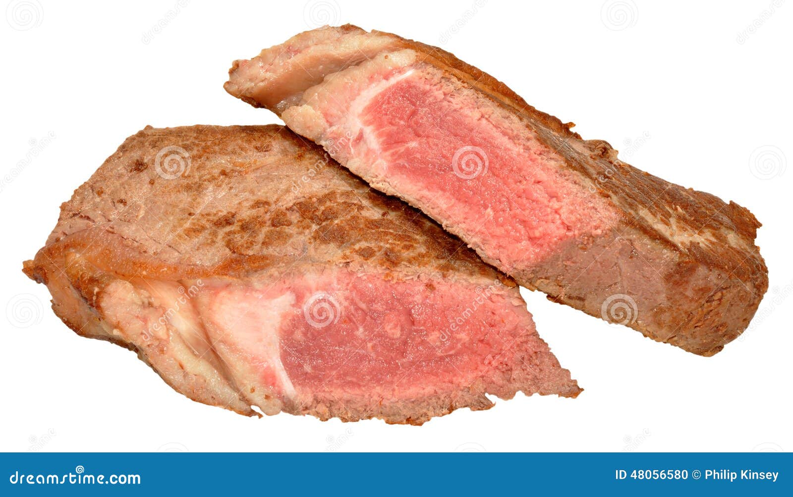 Sirloin Steak Cooked Rare stock photo. Image of expensive 48056580