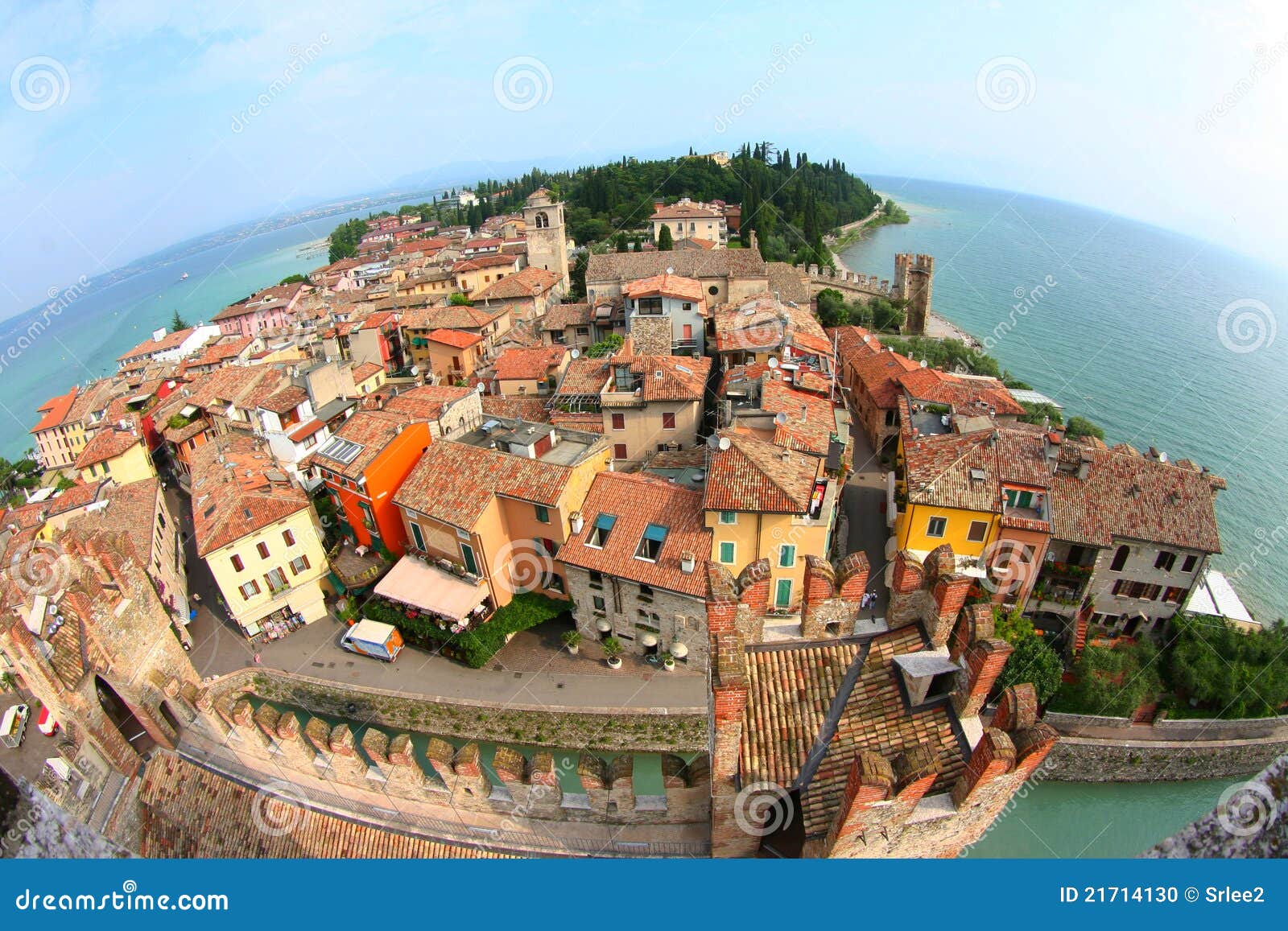 Sirmione, Italy stock photo. Image of historical, wall 21714130