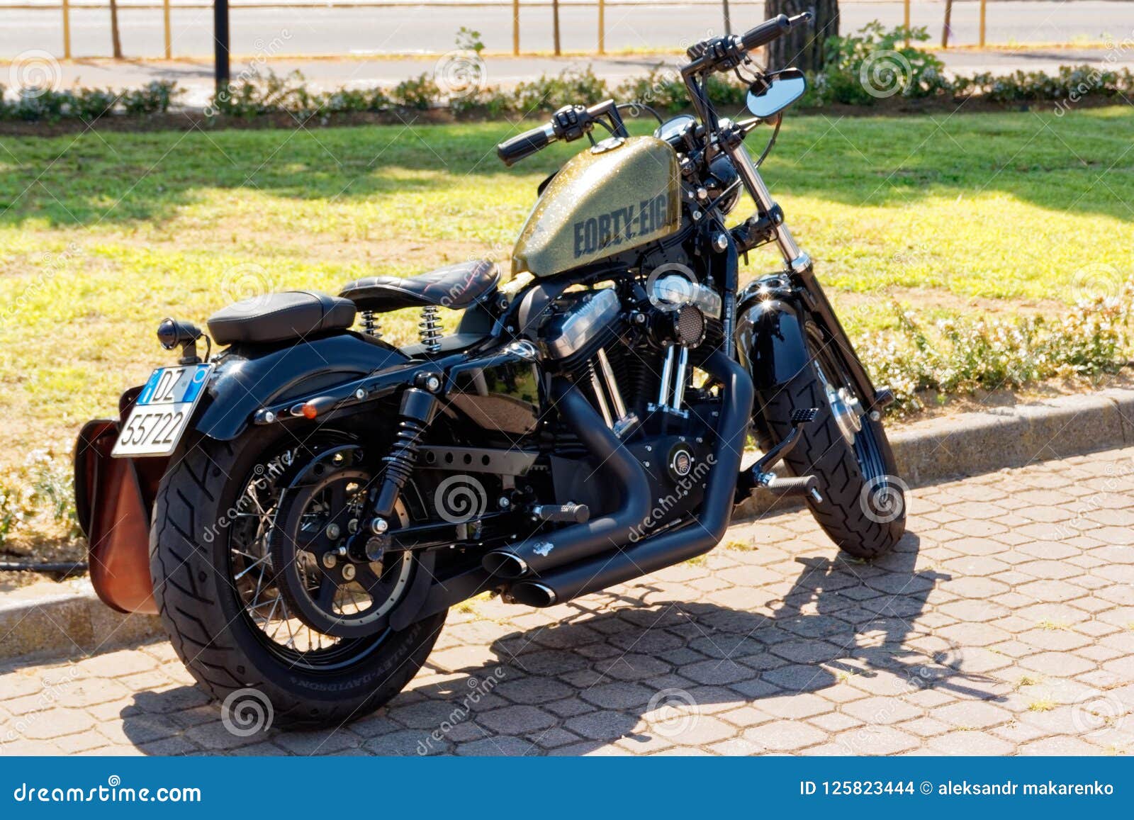 Sirmione, Italy 17 August 2018: Lake Garda. the Motorcycle is Parked on ...